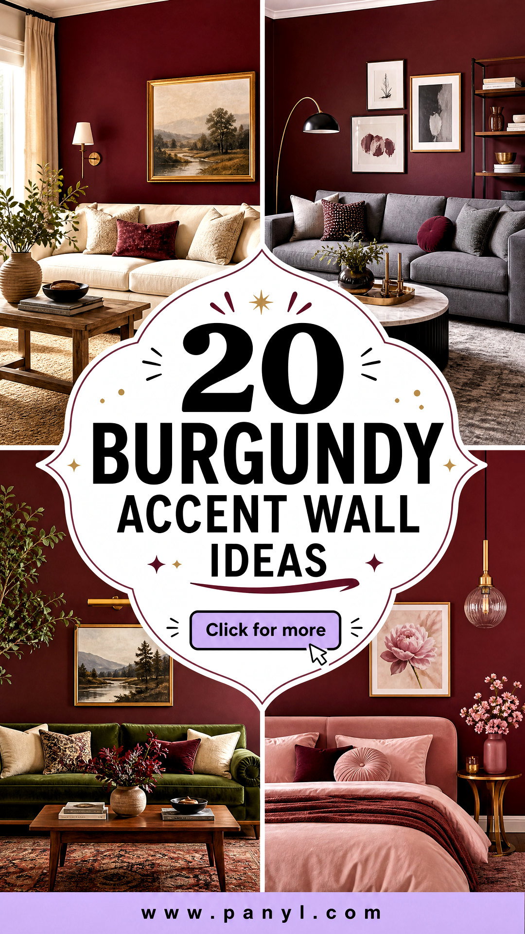 20 Burgundy Accent Wall Ideas for a Bold Designer Look - 20 Burgundy Accent Wall Ideas for a Bold, Designer Look