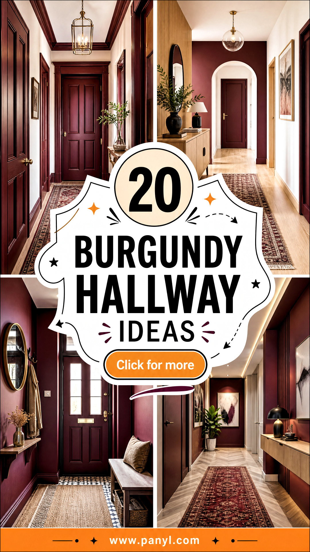 20 Burgundy Hallway Ideas for a Warm Welcoming Makeover - 20 Burgundy Hallway Ideas for a Warm, Welcoming Makeover