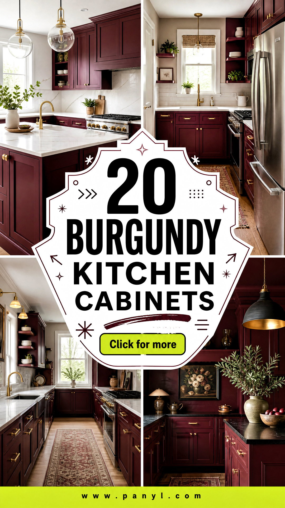 20 Burgundy Kitchen Cabinets for a Rich Timeless Update - 20 Burgundy Kitchen Cabinets for a Rich, Timeless Update