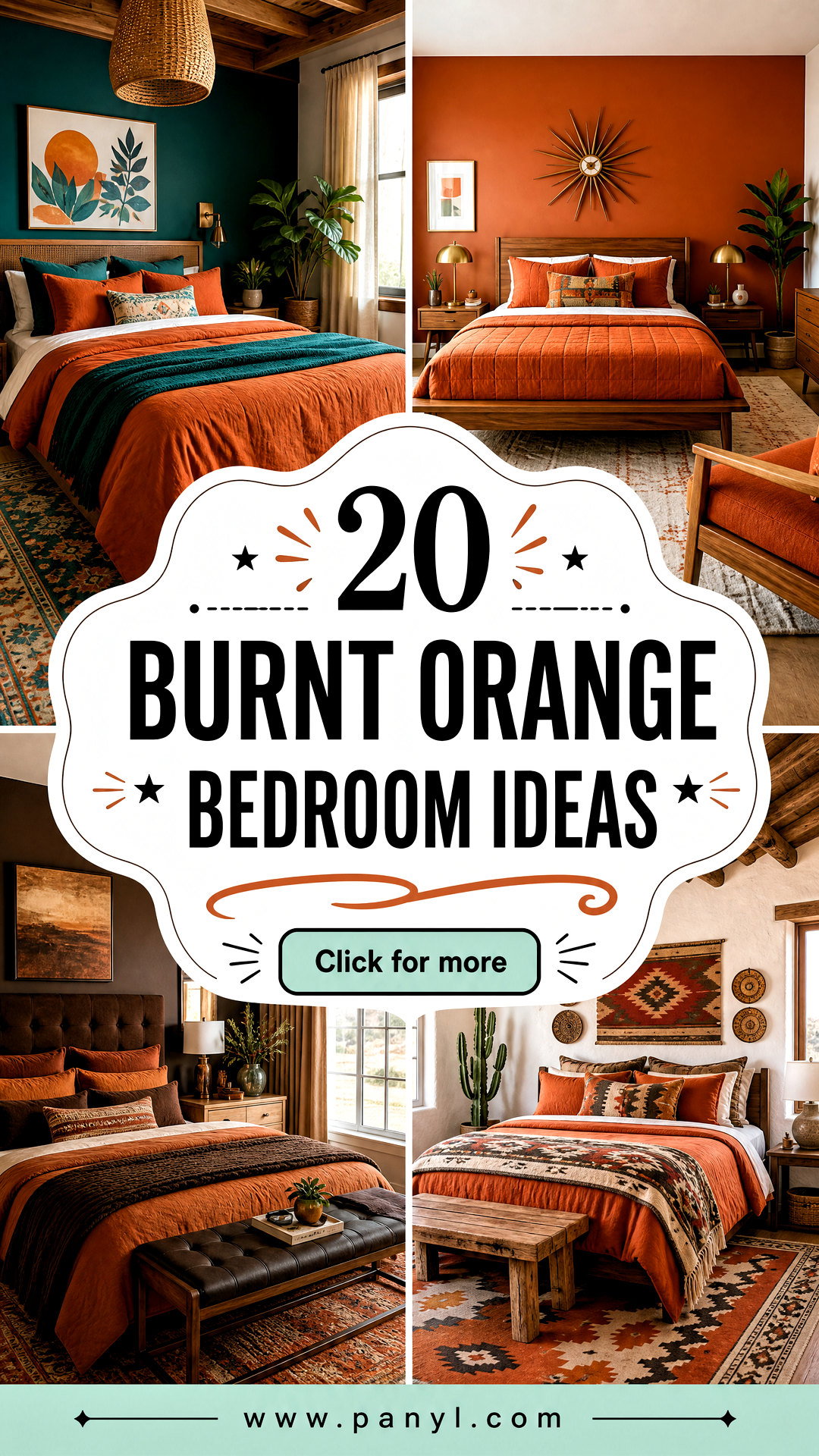 20 Burnt Orange Bedroom Ideas for a Cozy Autumn Refresh - 20 Burnt Orange Bedroom Ideas for a Cozy Autumn Refresh