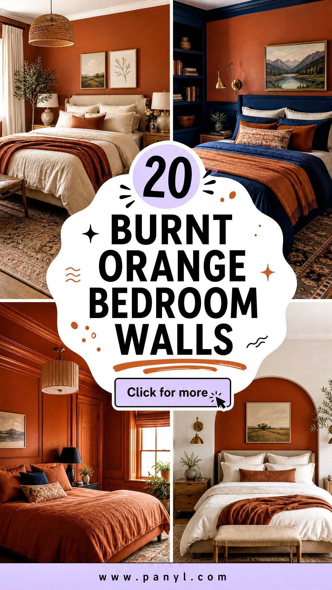 20 Burnt Orange Bedroom Walls for a Cozy Designer Look - 20 Burnt Orange Bedroom Walls for a Cozy Designer Look