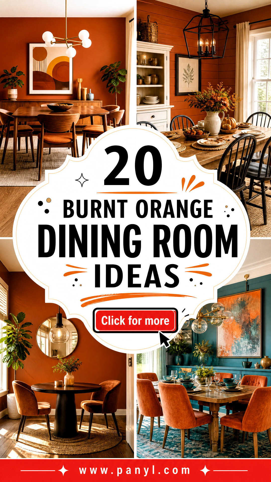 20 Burnt Orange Dining Room Ideas for Cozy Fall-Inspired Style - 20 Burnt Orange Dining Room Ideas for Cozy, Fall-Inspired Style
