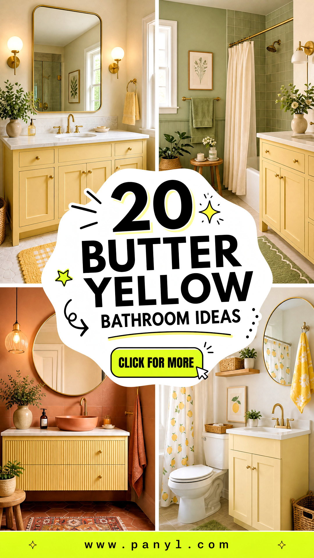 20 Butter Yellow Bathroom Ideas for a Fresh Sunny Update - 20 Butter Yellow Bathroom Ideas for a Fresh, Sunny Update
