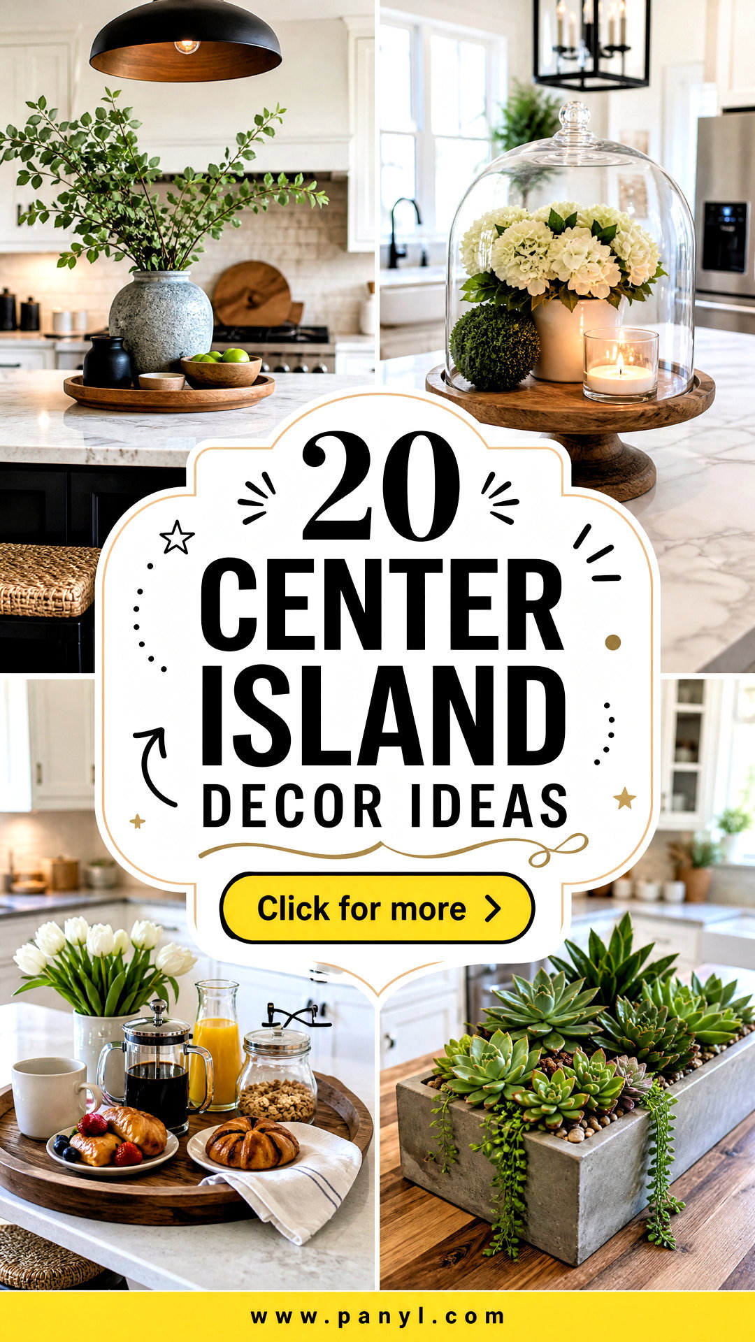 20 Center Island Decor Ideas for a Stylish Welcoming Kitchen - 20 Center Island Decor Ideas for a Stylish, Welcoming Kitchen