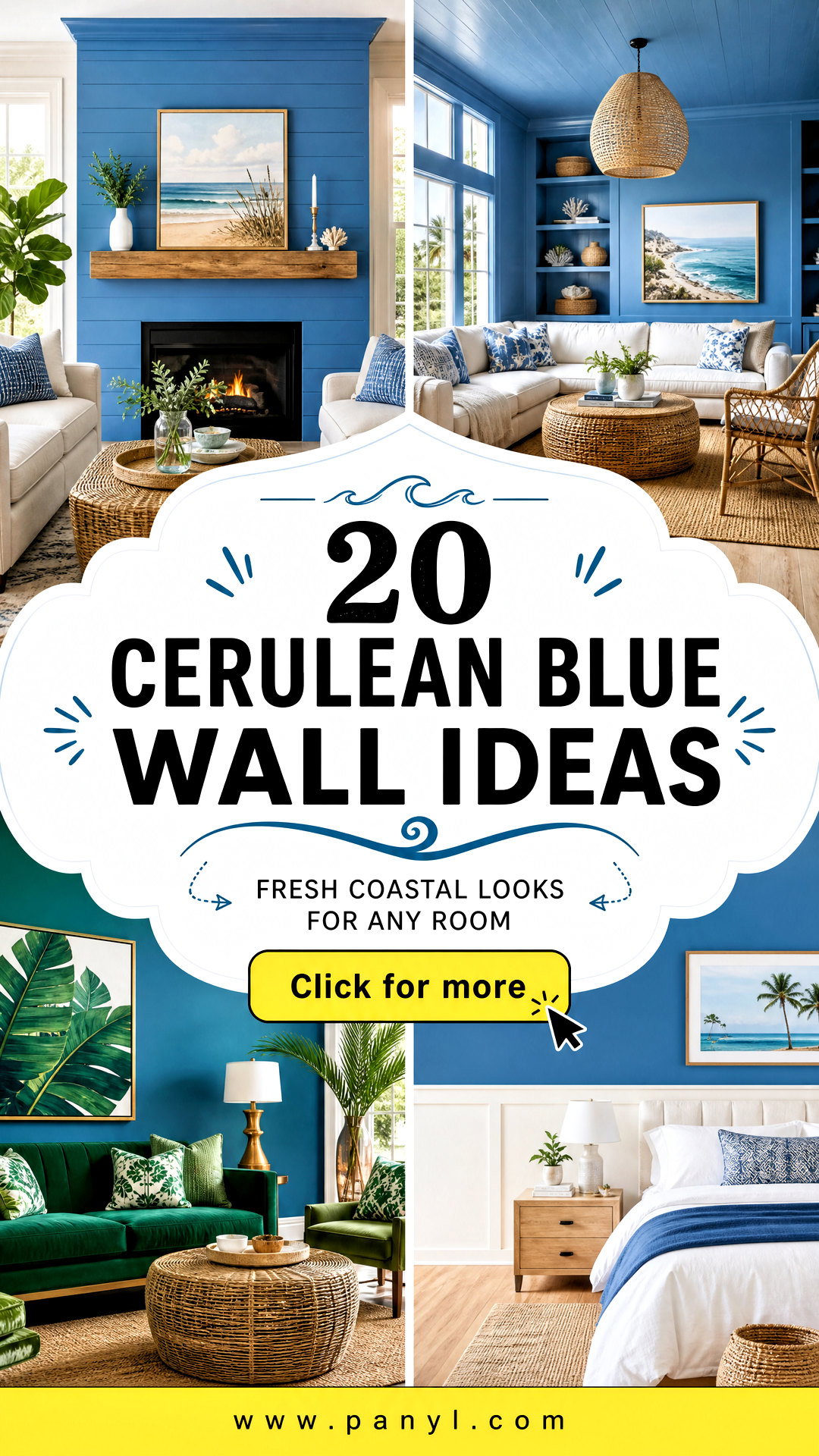 20 Cerulean Blue Wall Ideas Fresh Coastal Looks for Any Room - 20 Cerulean Blue Wall Ideas: Fresh Coastal Looks for Any Room