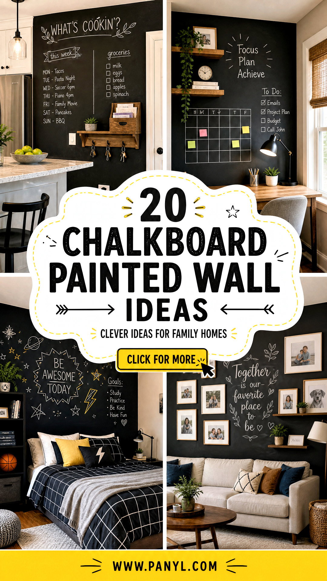 20 Chalkboard Painted Wall Ideas Clever Ideas for Family Homes - 20 Chalkboard Painted Wall Ideas: Clever Ideas for Family Homes