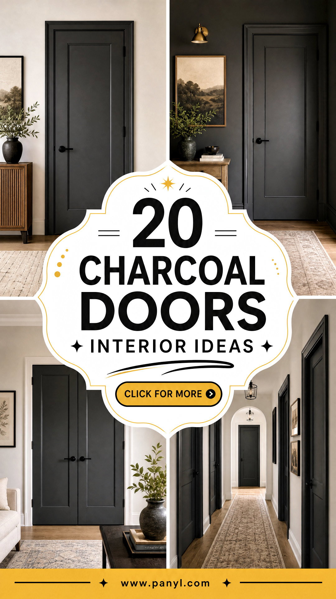 20 Charcoal Doors Interior Ideas for a Bold Designer Look - 20 Charcoal Doors Interior Ideas for a Bold Designer Look