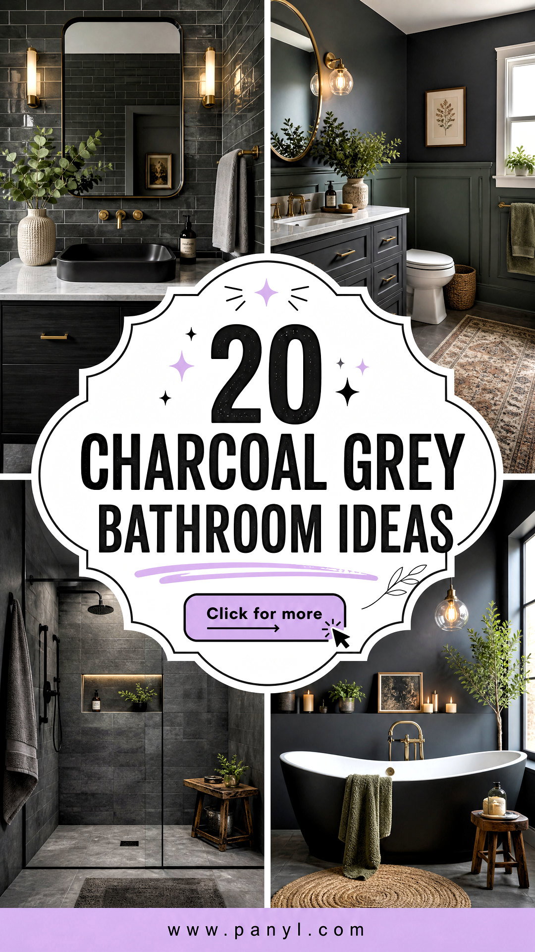 20 Charcoal Grey Bathroom Ideas for a Luxe Serene Space - 20 Charcoal Grey Bathroom Ideas for a Luxe, Serene Space