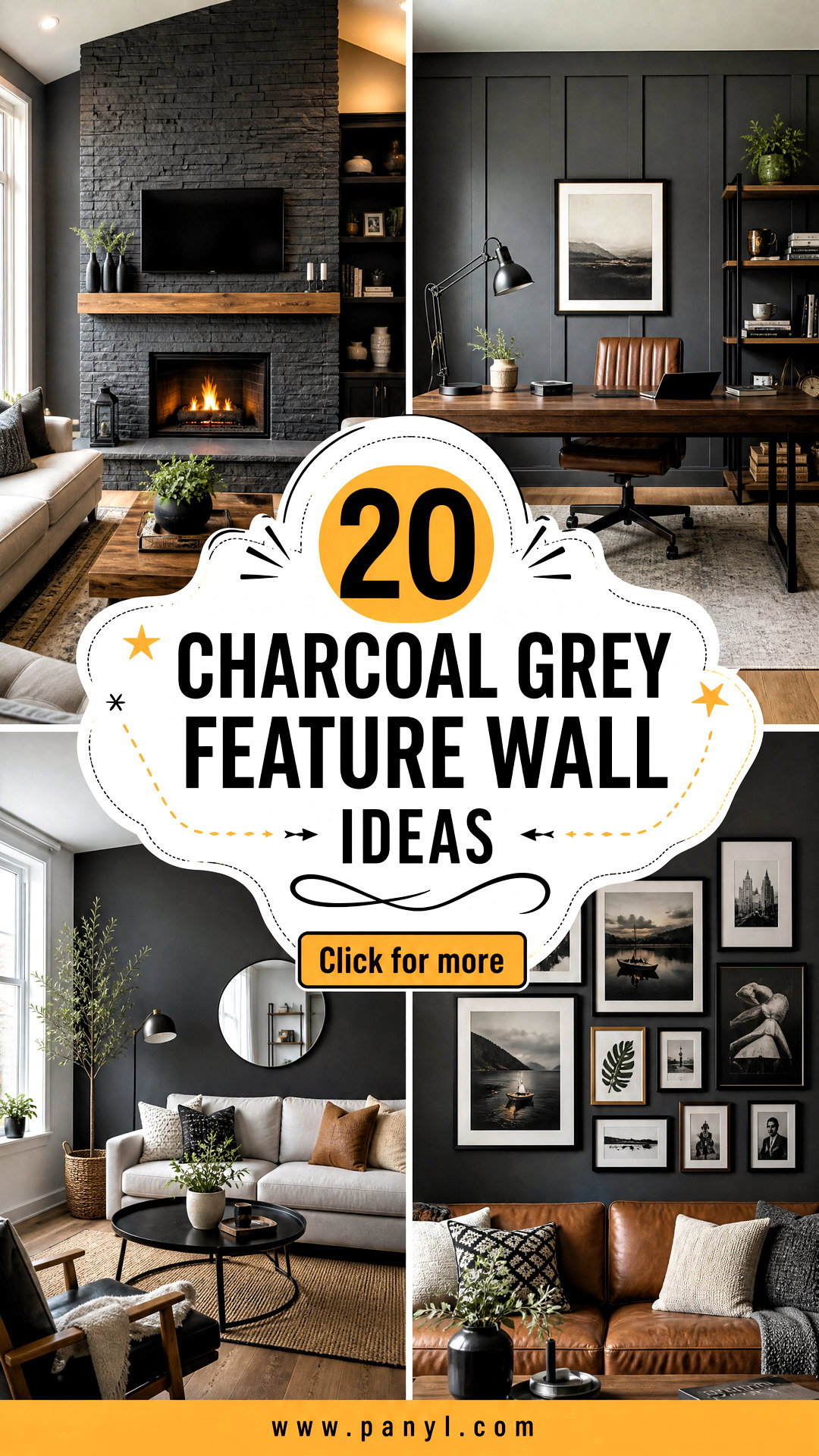 20 Charcoal Grey Feature Wall Ideas Bold Looks for Living Rooms - 20 Charcoal Grey Feature Wall Ideas: Bold Looks for Living Rooms