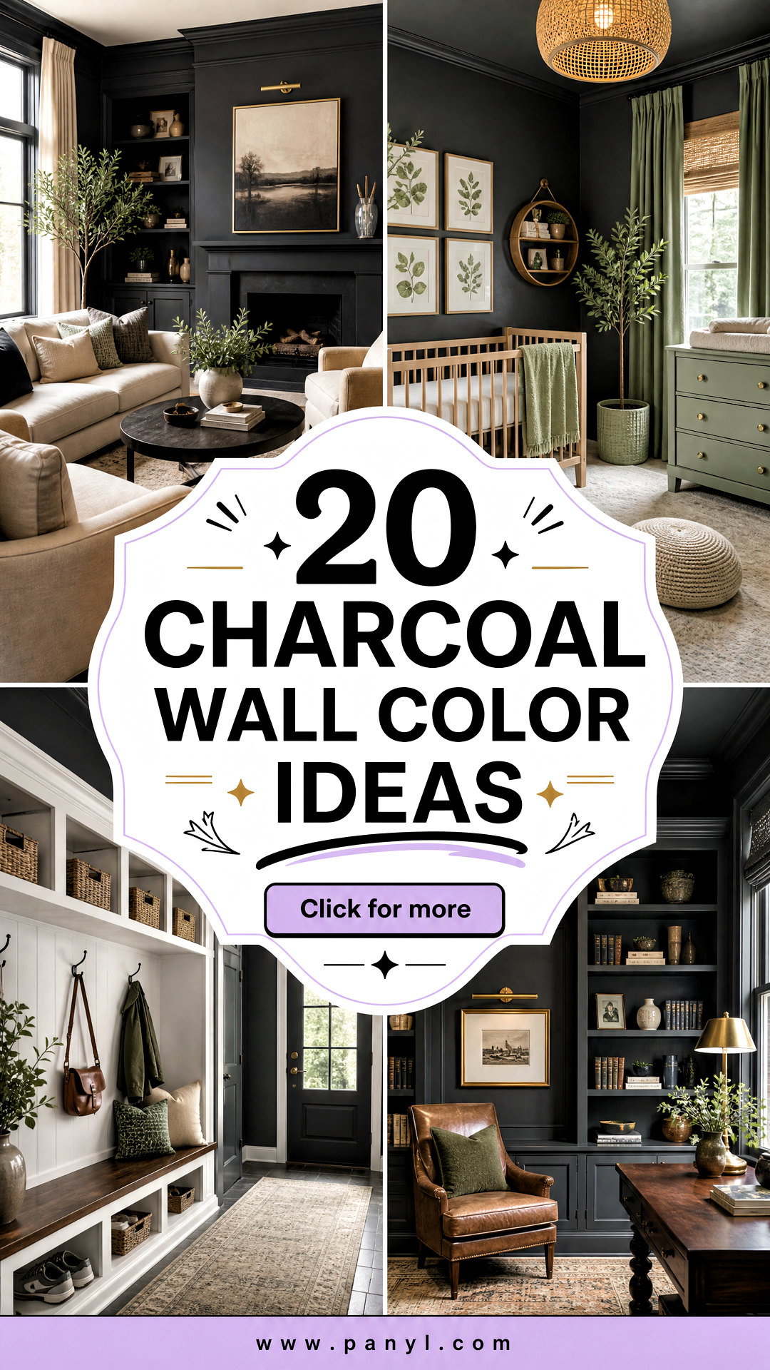 20 Charcoal Wall Color Ideas Dramatic Looks for Cozy Rooms - 20 Charcoal Wall Color Ideas: Dramatic Looks for Cozy Rooms