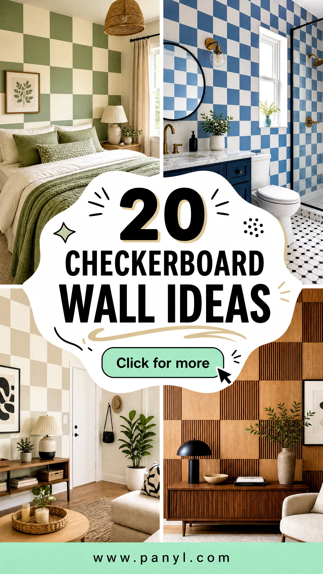 20 Checkerboard Wall Ideas for a Fresh Stylish Modern Look - 20 Checkerboard Wall Ideas for a Fresh, Stylish Modern Look