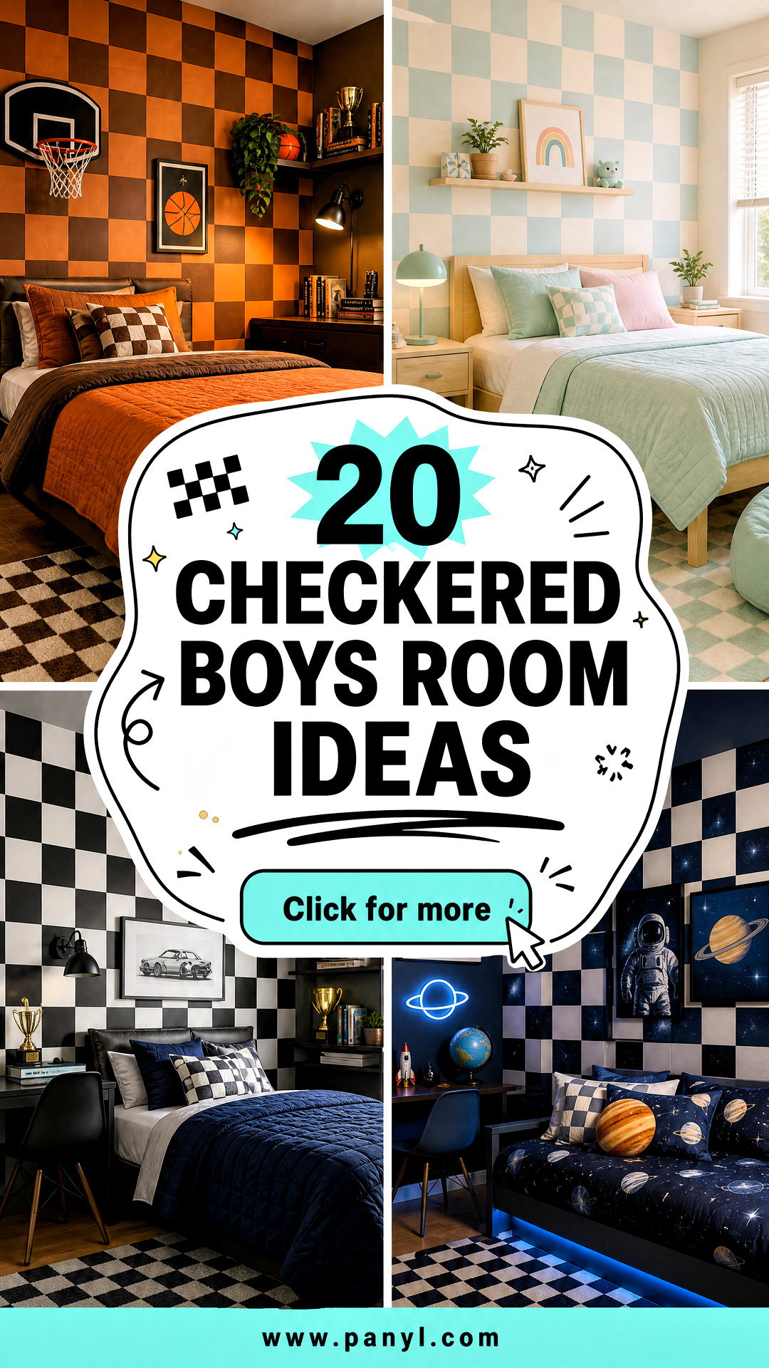 20 Checkered Boys Room Ideas for a Fun Modern Makeover - 20 Checkered Boys Room Ideas for a Fun, Modern Makeover