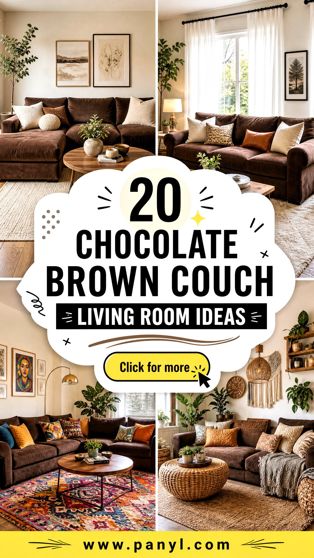 20 Chocolate Brown Couch Living Room Ideas for a Cozy Refresh - 20 Chocolate Brown Couch Living Room Ideas for a Cozy Refresh