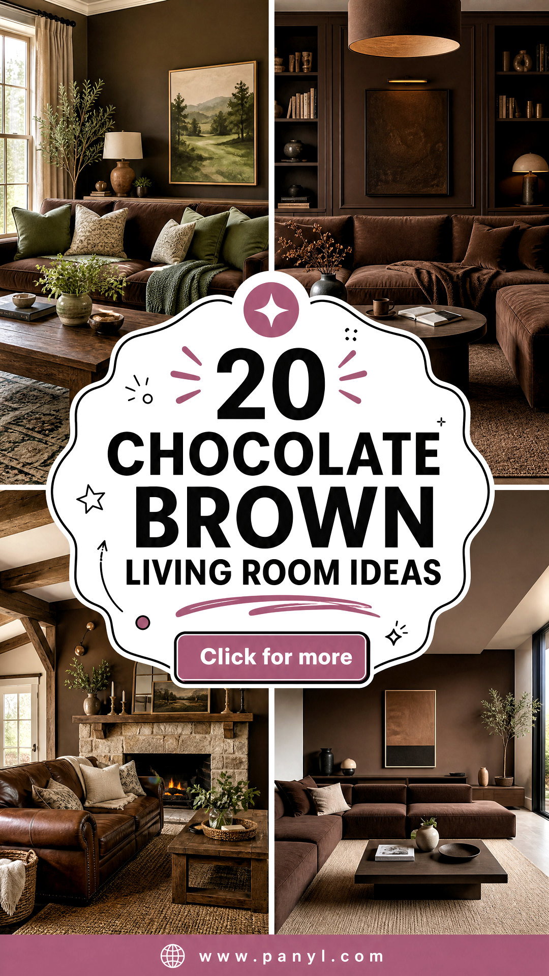 20 Chocolate Brown Living Room Ideas for Cozy Timeless Elegance - 20 Chocolate Brown Living Room Ideas for Cozy, Timeless Elegance