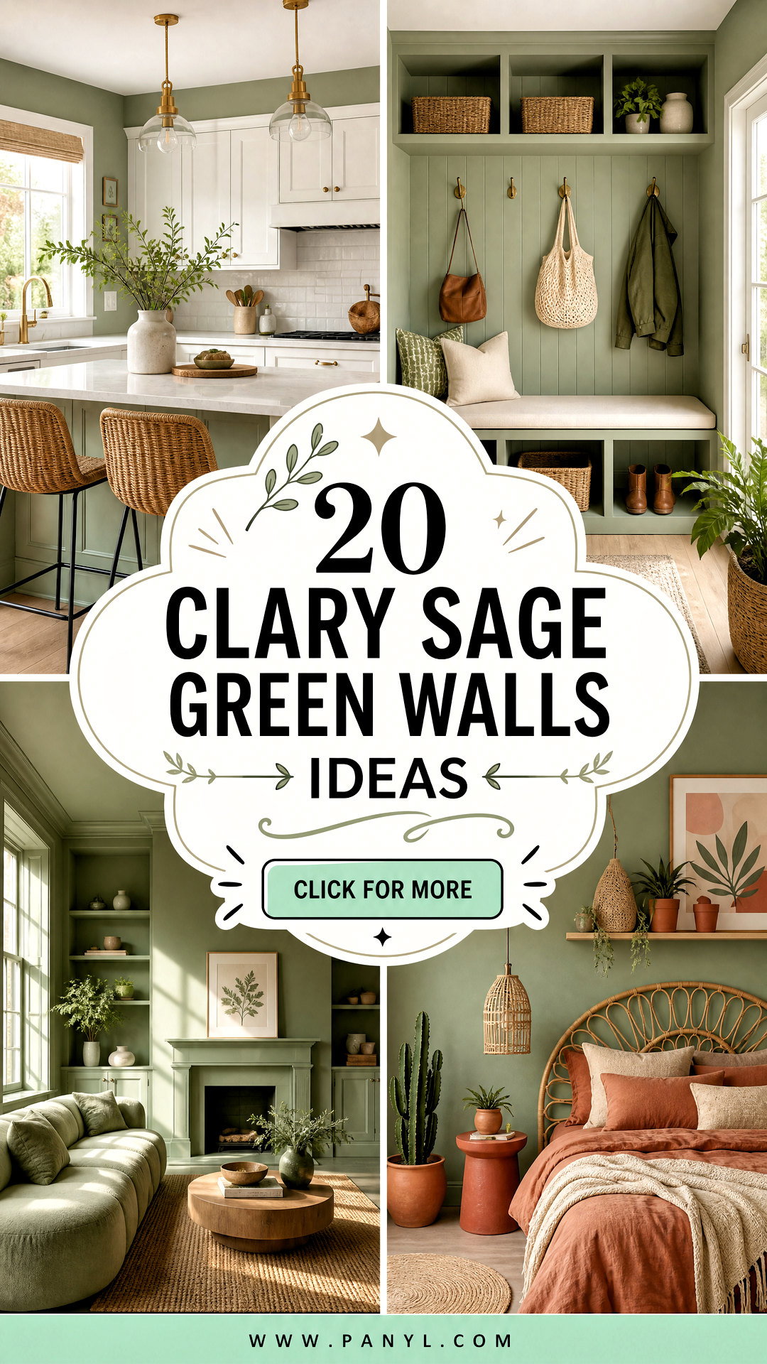 20 Clary Sage Green Walls Ideas for a Calm Timeless Home - 20 Clary Sage Green Walls Ideas for a Calm, Timeless Home