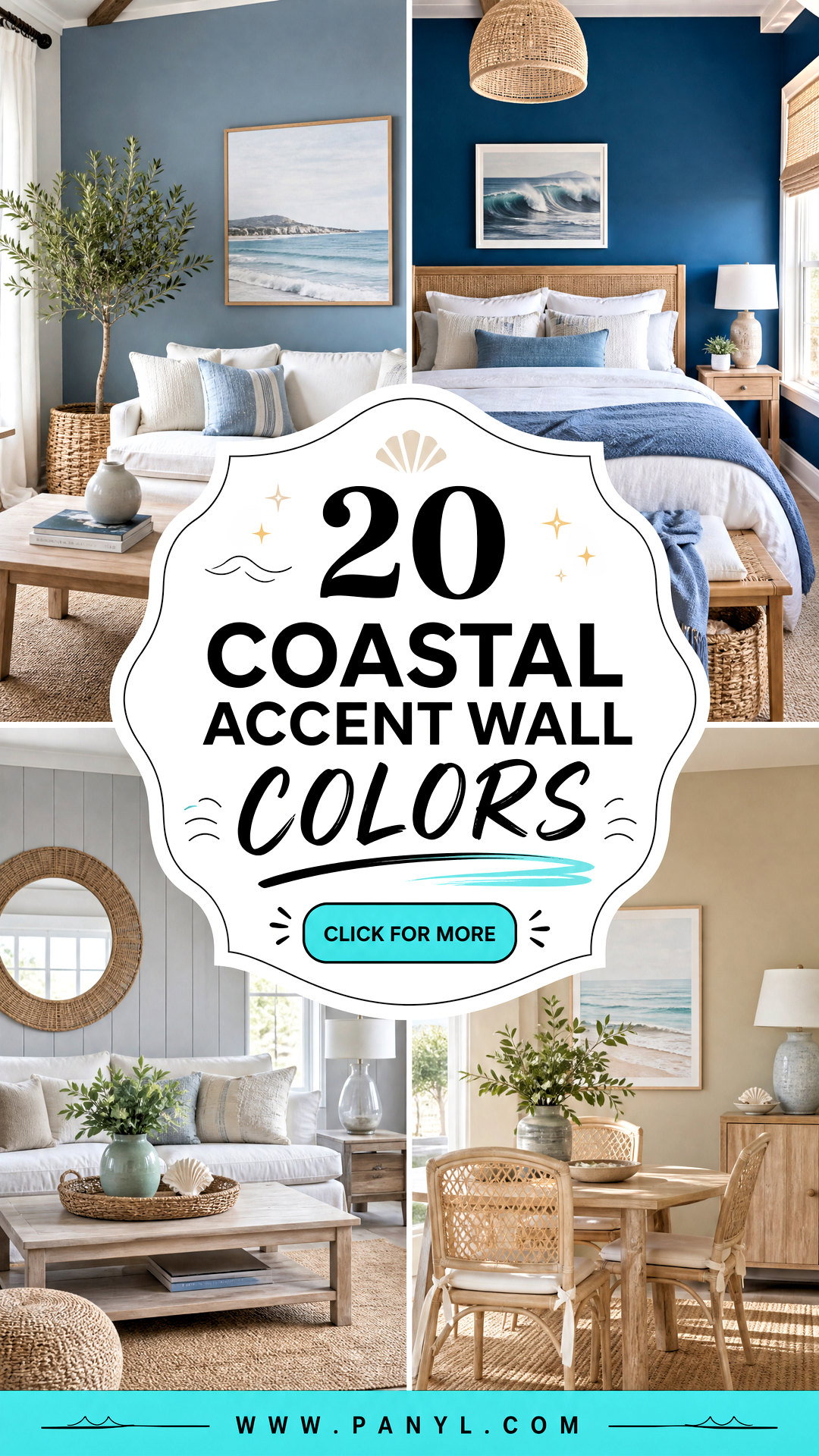 20 Coastal Accent Wall Colors for a Breezy Relaxed Home - 20 Coastal Accent Wall Colors for a Breezy, Relaxed Home