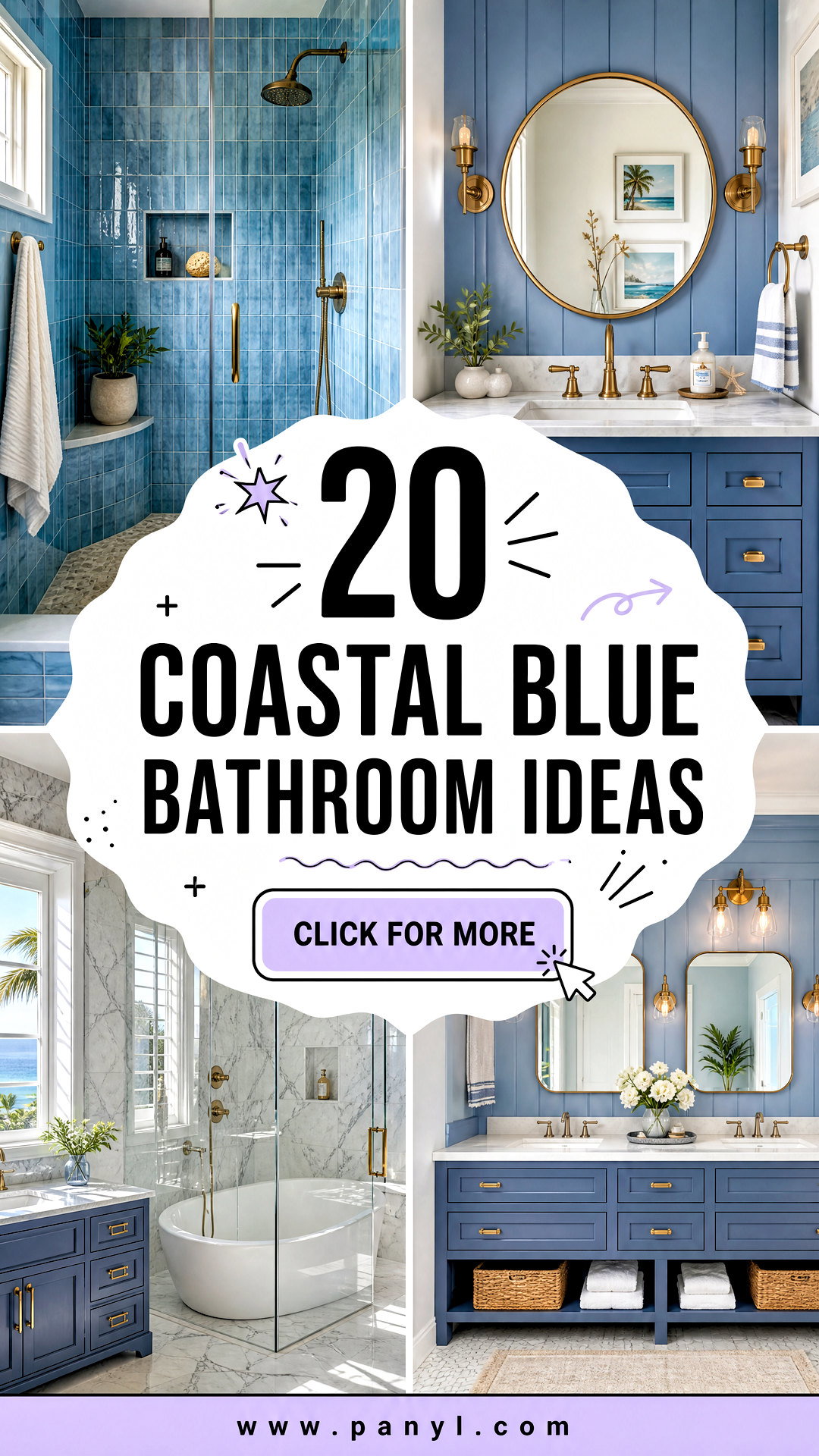 20 Coastal Blue Bathroom Ideas for a Serene Spa-Like Escape - 20 Coastal Blue Bathroom Ideas for a Serene Spa-Like Escape