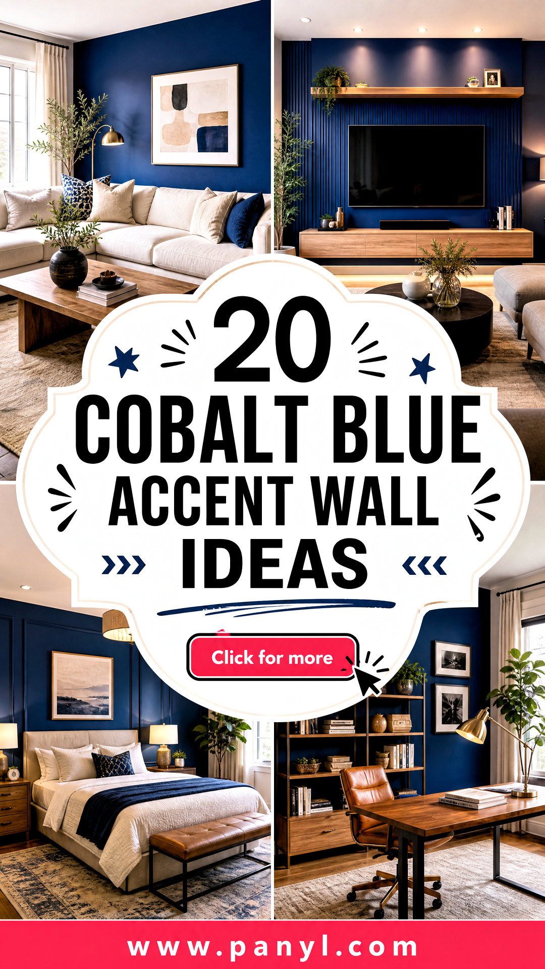 20 Cobalt Blue Accent Wall Ideas That Make Any Room Pop - 20 Cobalt Blue Accent Wall Ideas That Make Any Room Pop