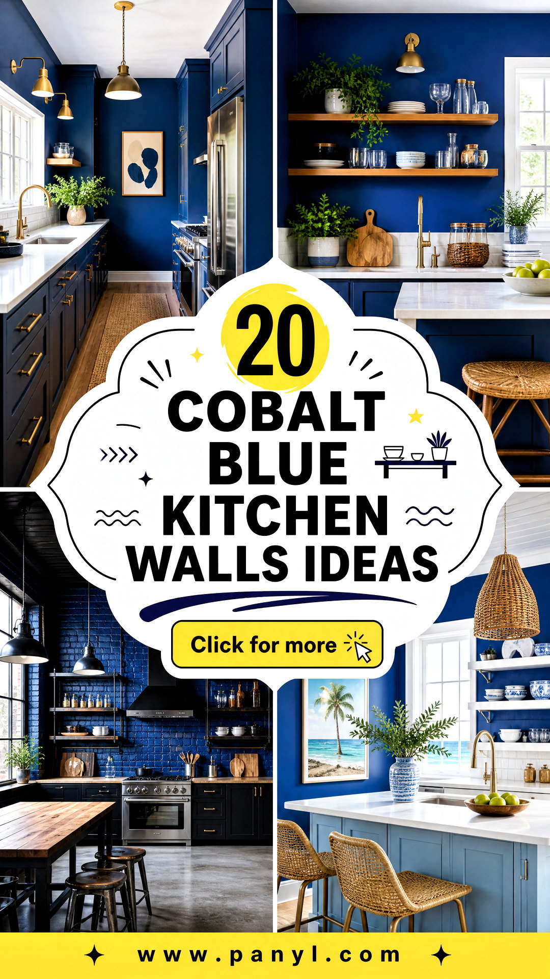 20 Cobalt Blue Kitchen Walls Ideas for a Bold Modern Look - 20 Cobalt Blue Kitchen Walls Ideas for a Bold Modern Look