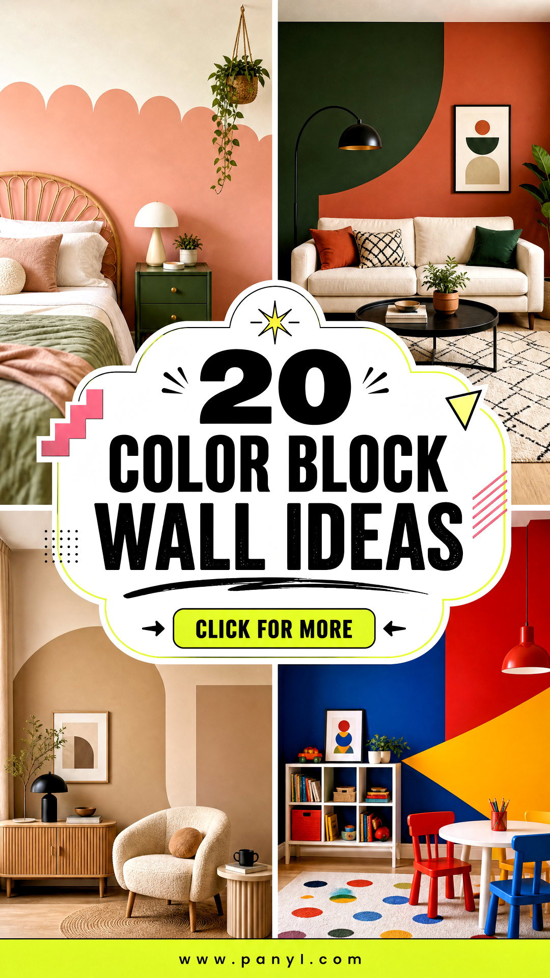 20 Color Block Wall Ideas for a Bold Modern Home Refresh - 20 Color Block Wall Ideas for a Bold, Modern Home Refresh