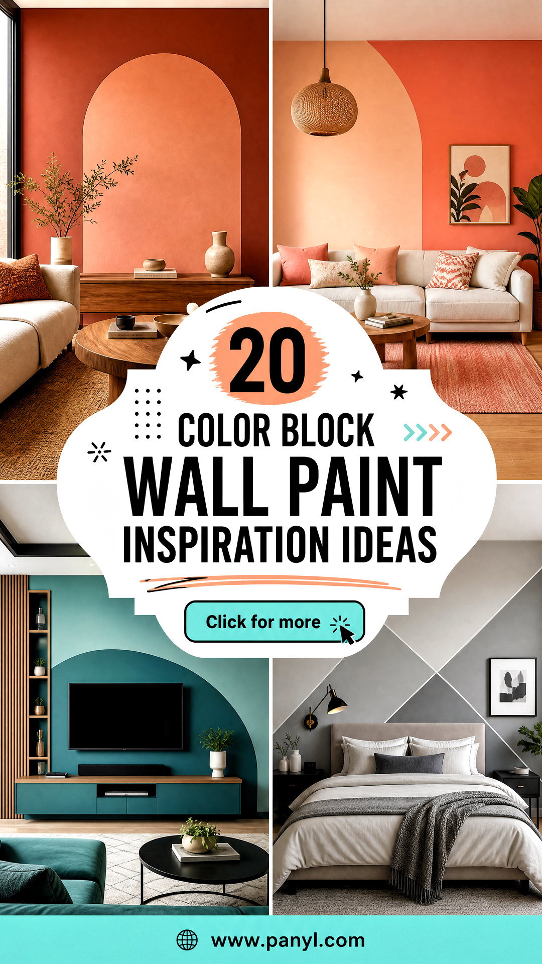 20 Color Block Wall Paint Inspiration Ideas for Bold Rooms - 20 Color Block Wall Paint Inspiration Ideas for Bold Rooms