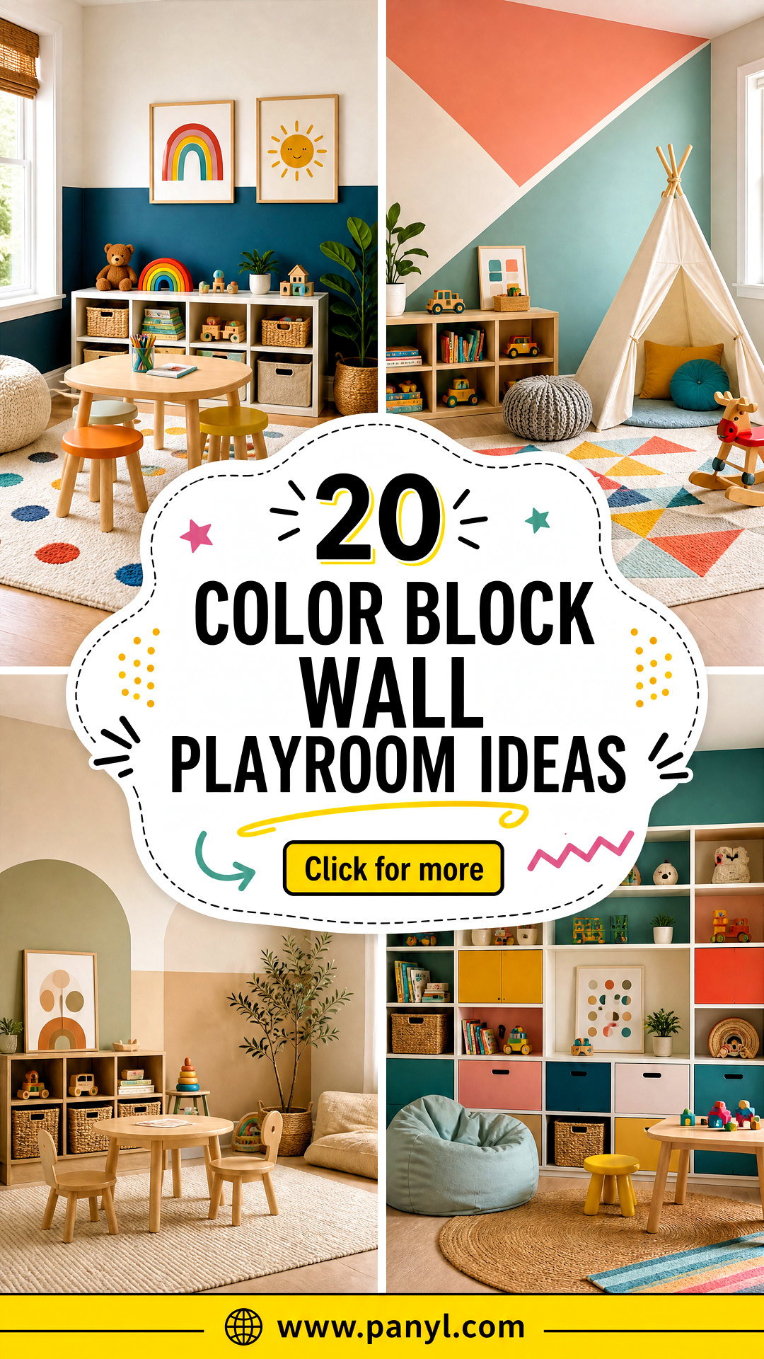 20 Color Block Wall Playroom Ideas Kids Will Absolutely Love - 20 Color Block Wall Playroom Ideas Kids Will Absolutely Love