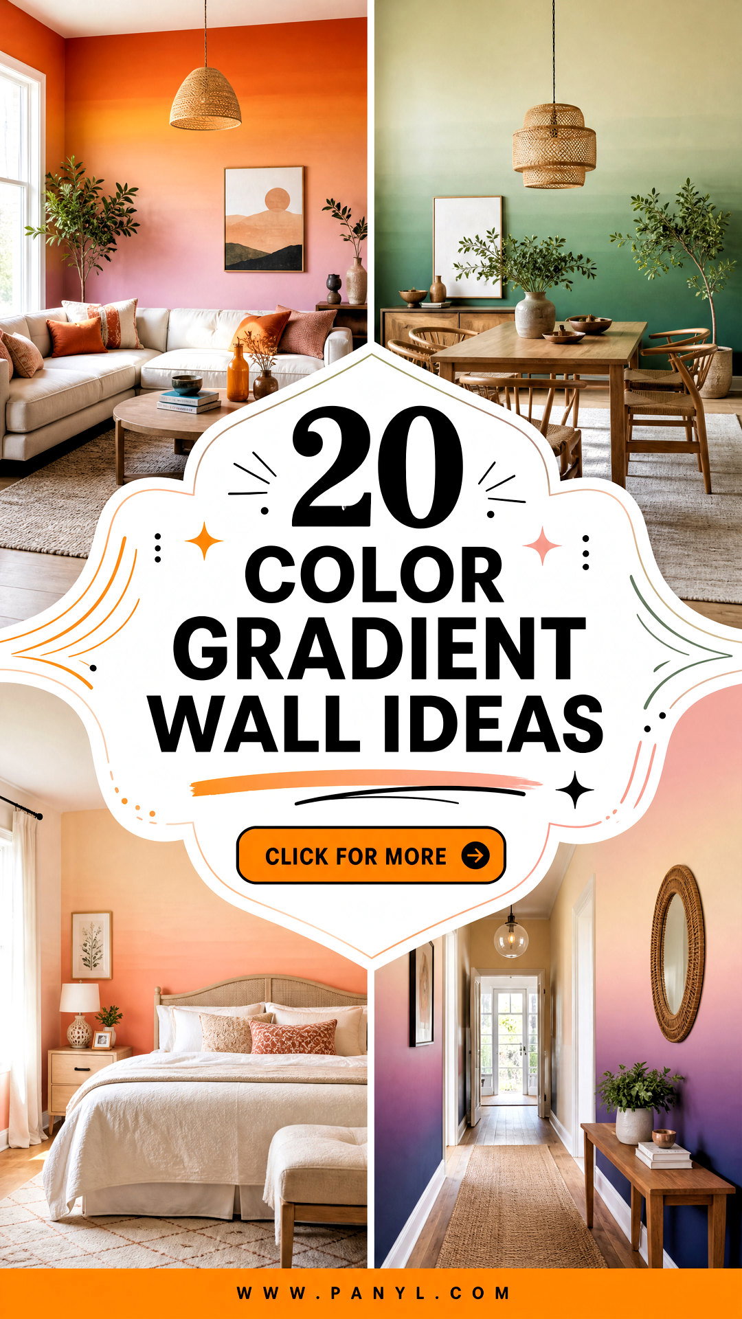 20 Color Gradient Wall Ideas for a Dreamy Modern Makeover - 20 Color Gradient Wall Ideas for a Dreamy Modern Makeover