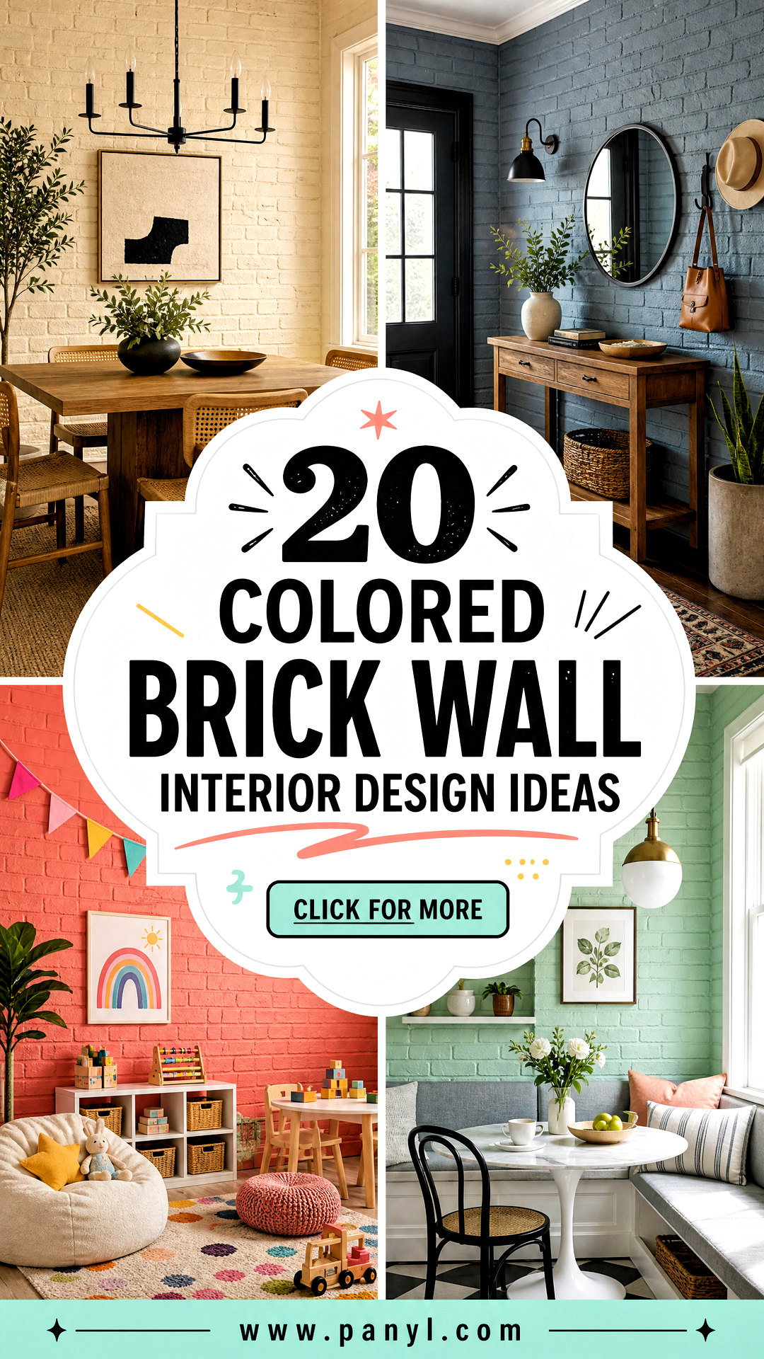20 Colored Brick Wall Interior Design Ideas for Urban Style - 20 Colored Brick Wall Interior Design Ideas for Urban Style