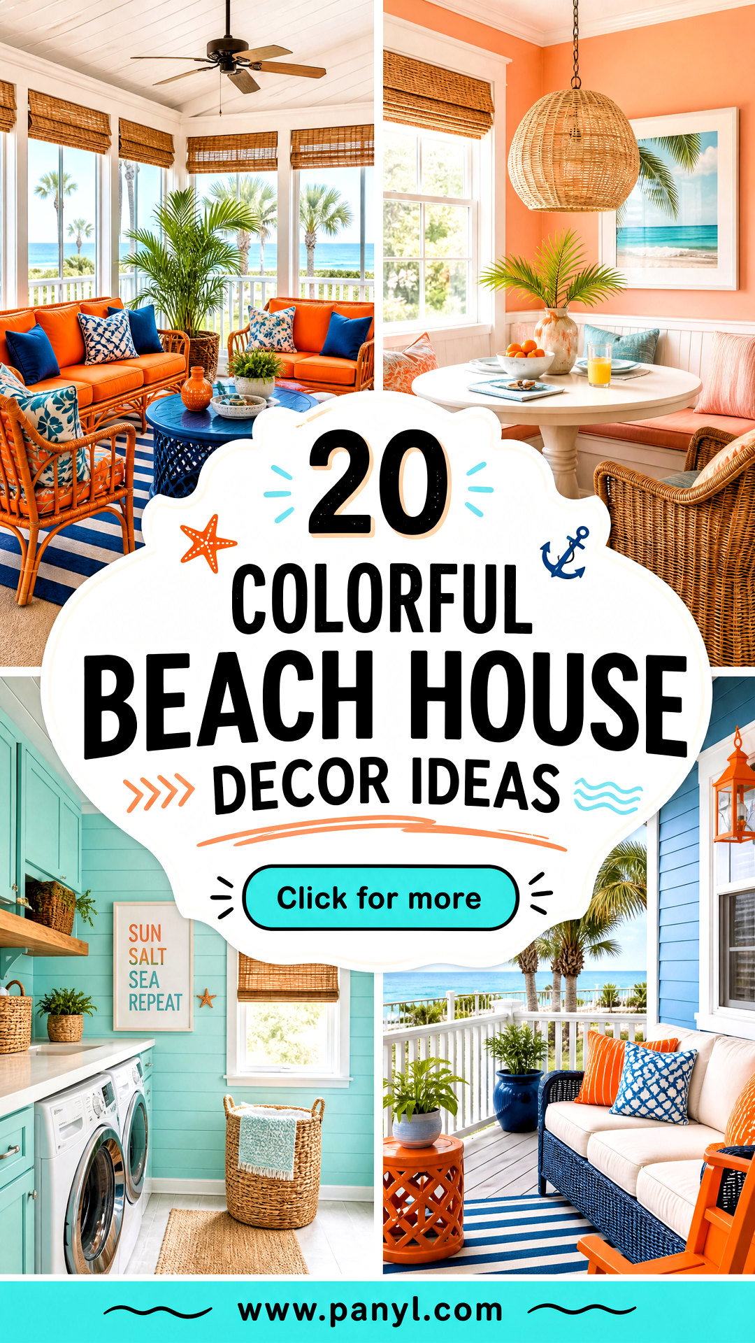 20 Colorful Beach House Decor Ideas for Breezy Summer Style - 20 Colorful Beach House Decor Ideas for Breezy Summer Style