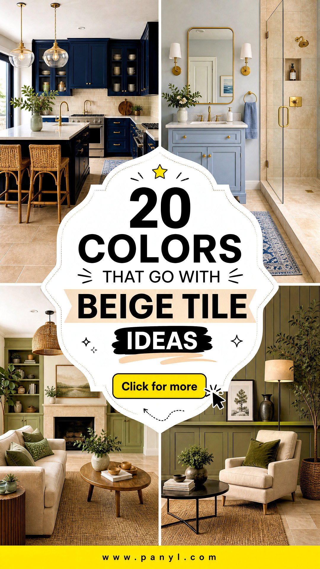 20 Colors That Go With Beige Tile Ideas for Warm Cohesive Rooms - 20 Colors That Go With Beige Tile Ideas for Warm, Cohesive Rooms