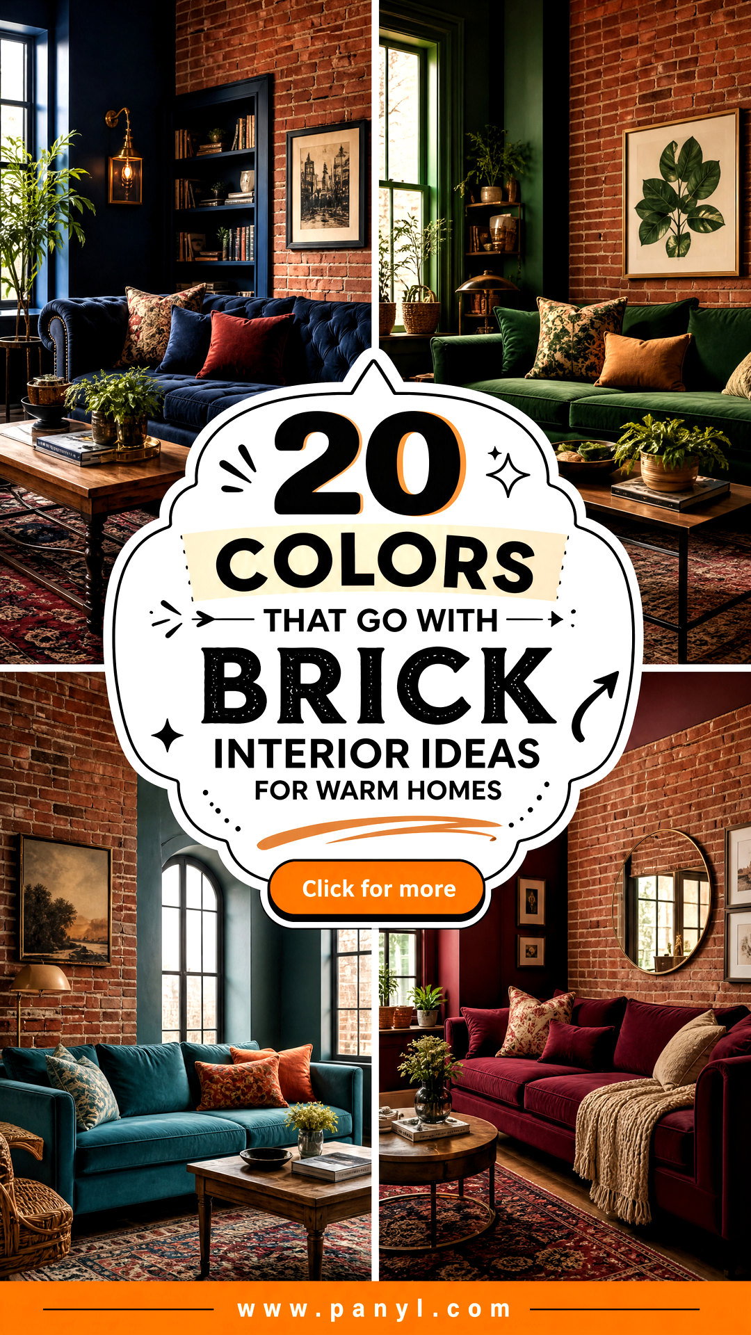 20 Colors That Go With Brick Interior Ideas for Warm Homes - 20 Colors That Go With Brick Interior Ideas for Warm Homes