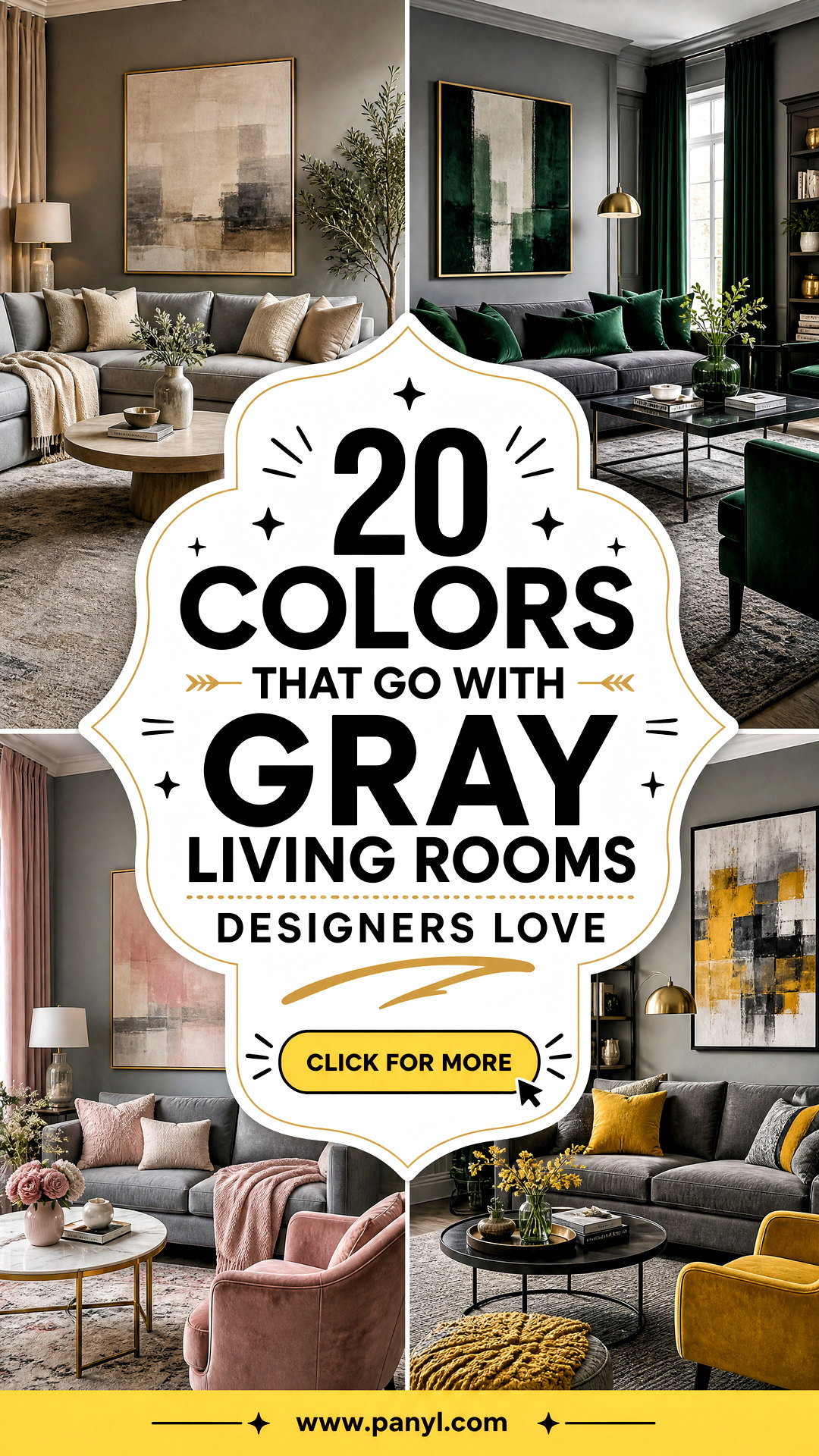 20 Colors That Go With Gray Living Rooms Designers Love - 20 Colors That Go With Gray Living Rooms Designers Love