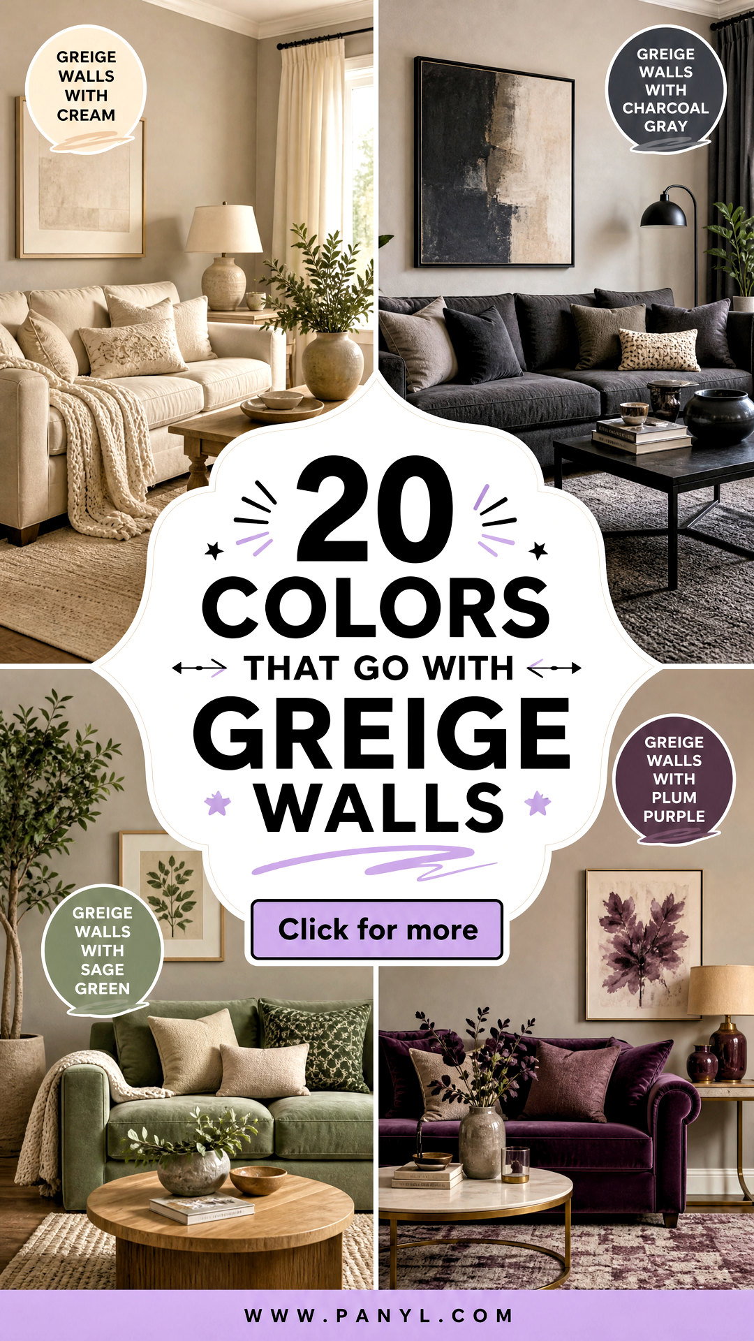 20 Colors That Go With Greige Walls for Chic Cozy Rooms - 20 Colors That Go With Greige Walls for Chic, Cozy Rooms