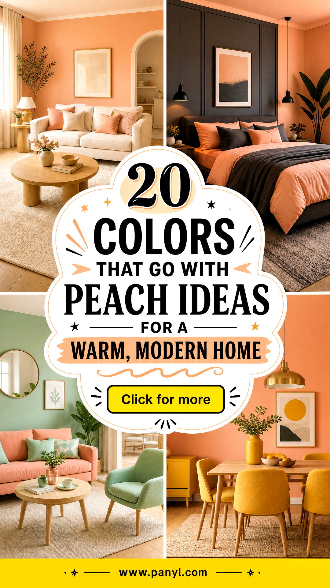 20 Colors That Go With Peach Ideas for a Warm Modern Home - 20 Colors That Go With Peach Ideas for a Warm, Modern Home