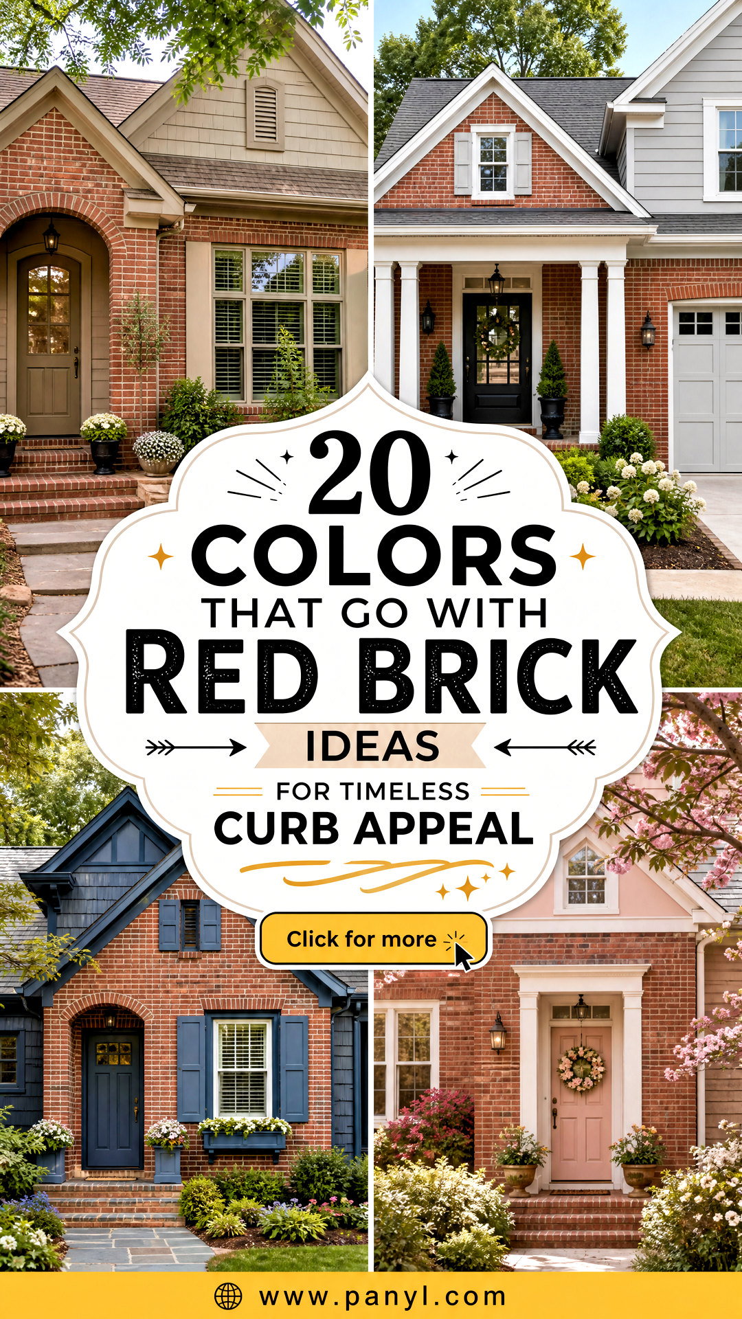 20 Colors That Go With Red Brick Ideas for Timeless Curb Appeal - 20 Colors That Go With Red Brick Ideas for Timeless Curb Appeal