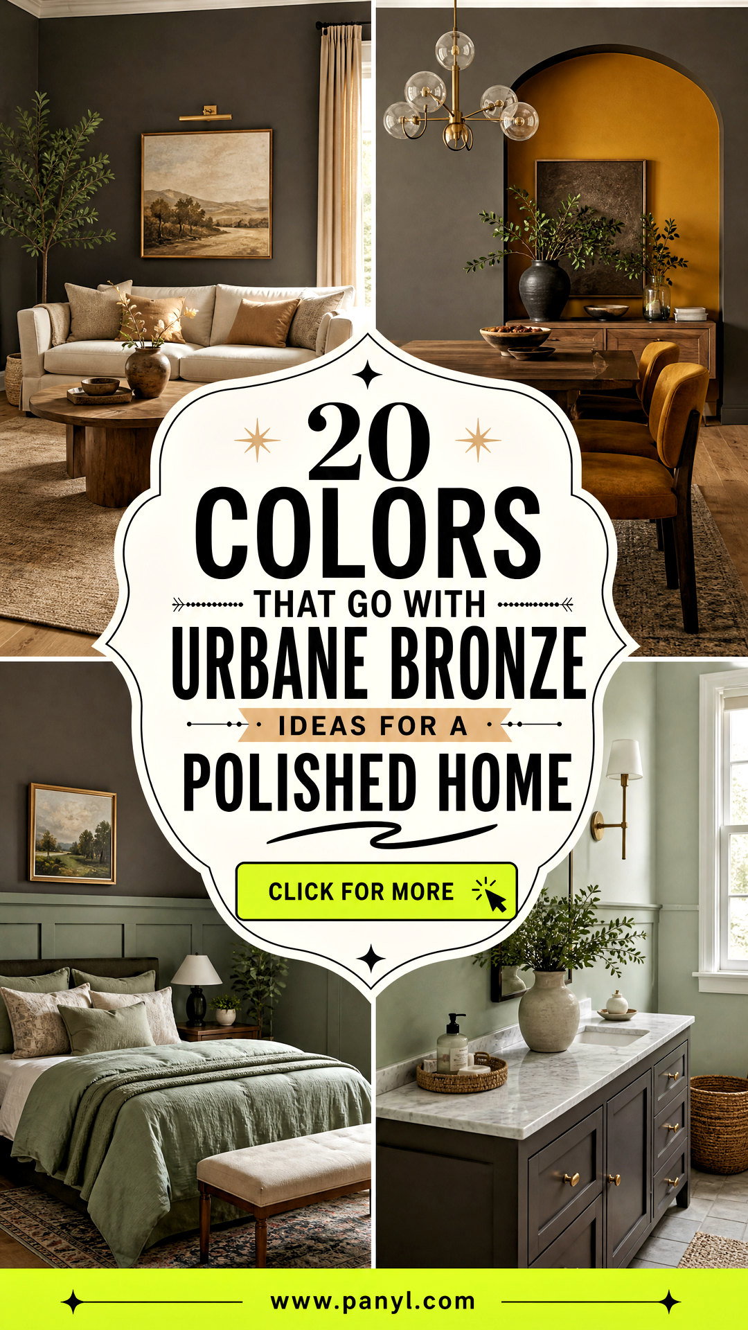 20 Colors That Go With Urbane Bronze Ideas for a Polished Home - 20 Colors That Go With Urbane Bronze Ideas for a Polished Home