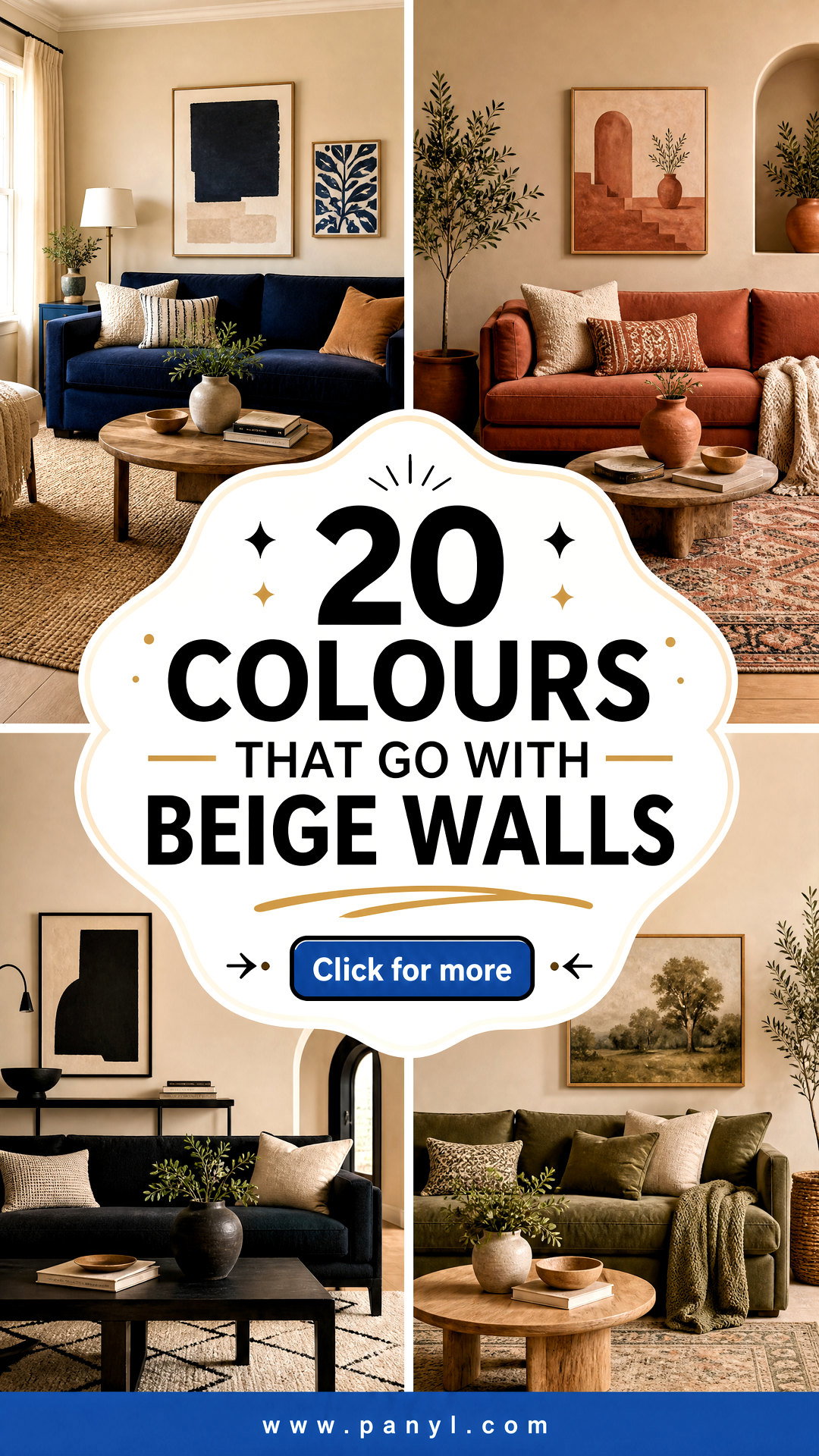 20 Colours That Go With Beige Walls for Warm Timeless Rooms - 20 Colours That Go With Beige Walls for Warm, Timeless Rooms