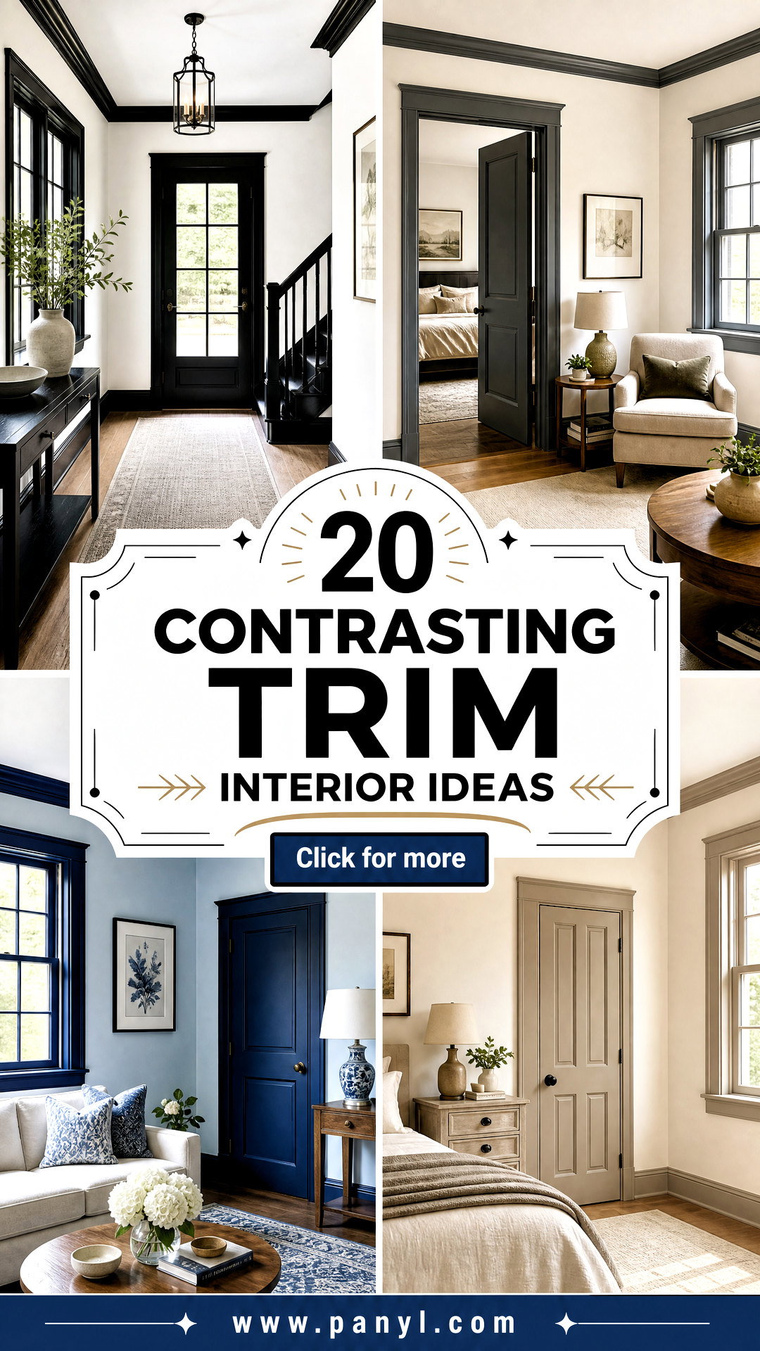 20 Contrasting Trim Interior Ideas for a Bold 2025 Refresh - 20 Contrasting Trim Interior Ideas for a Bold 2025 Refresh