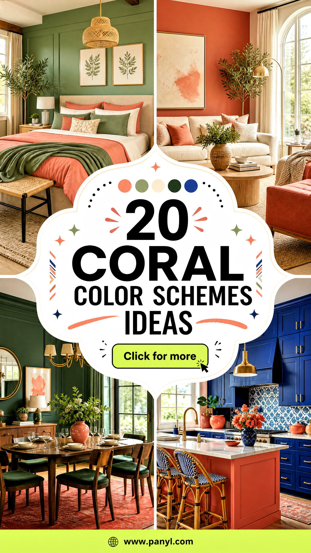 20 Coral Color Schemes for Fresh Sophisticated Modern Rooms - 20 Coral Color Schemes for Fresh, Sophisticated Modern Rooms