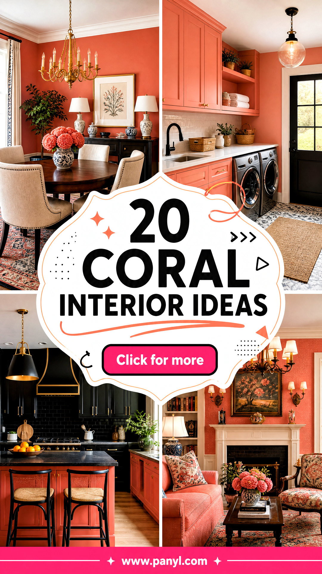 20 Coral Interior Ideas for a Bright Stylish Whole-Home Refresh - 20 Coral Interior Ideas for a Bright, Stylish Whole-Home Refresh