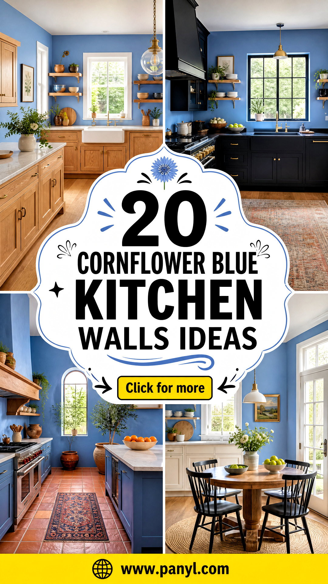 20 Cornflower Blue Kitchen Walls for a Fresh Airy Look - 20 Cornflower Blue Kitchen Walls for a Fresh, Airy Look