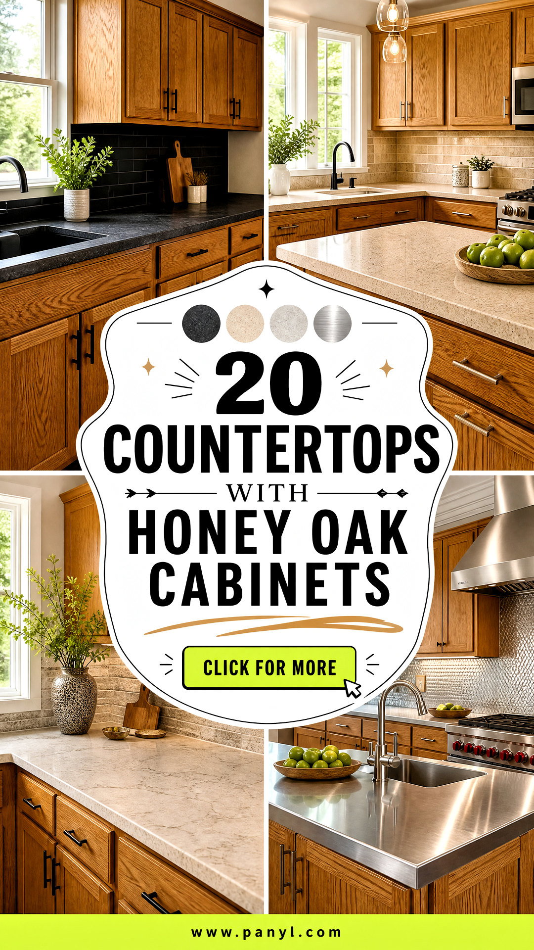 20 Countertops With Honey Oak Cabinets for a Fresh Update - 20 Countertops With Honey Oak Cabinets for a Fresh Update