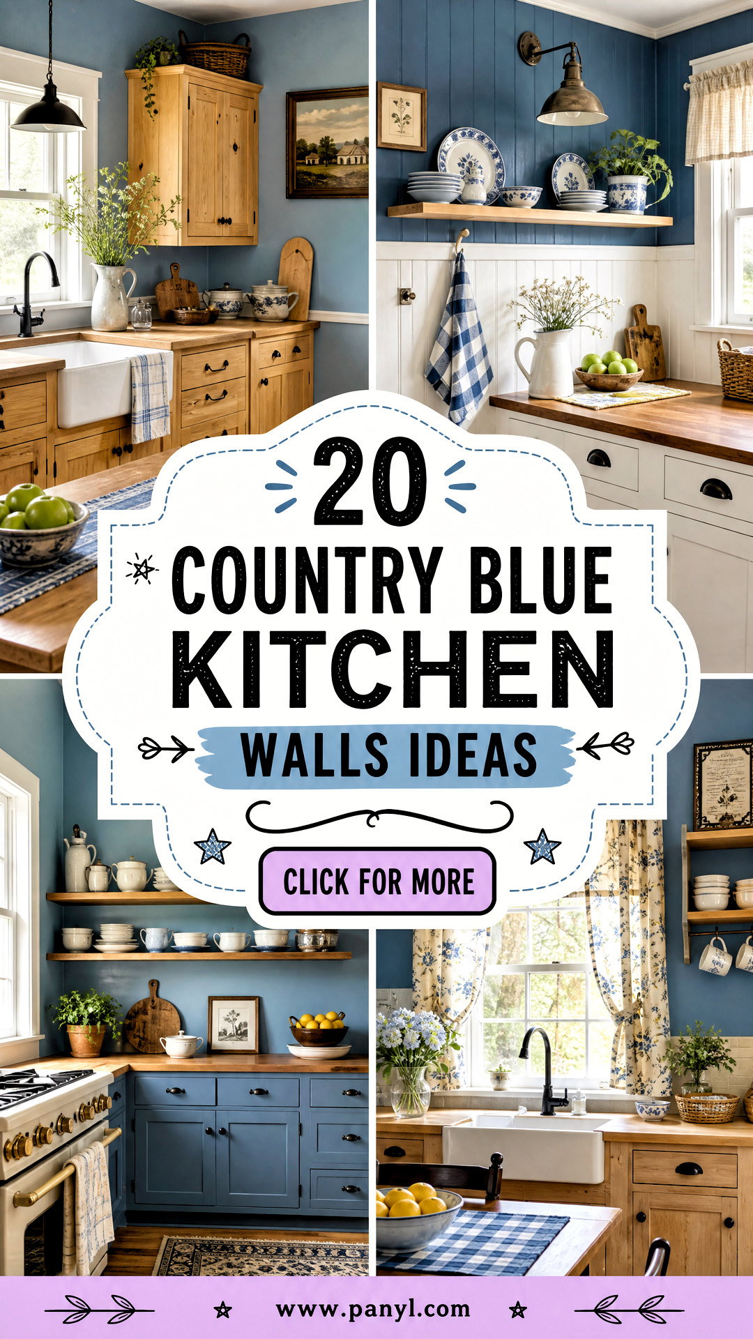 20 Country Blue Kitchen Walls Ideas for a Charming Home - 20 Country Blue Kitchen Walls Ideas for a Charming Home