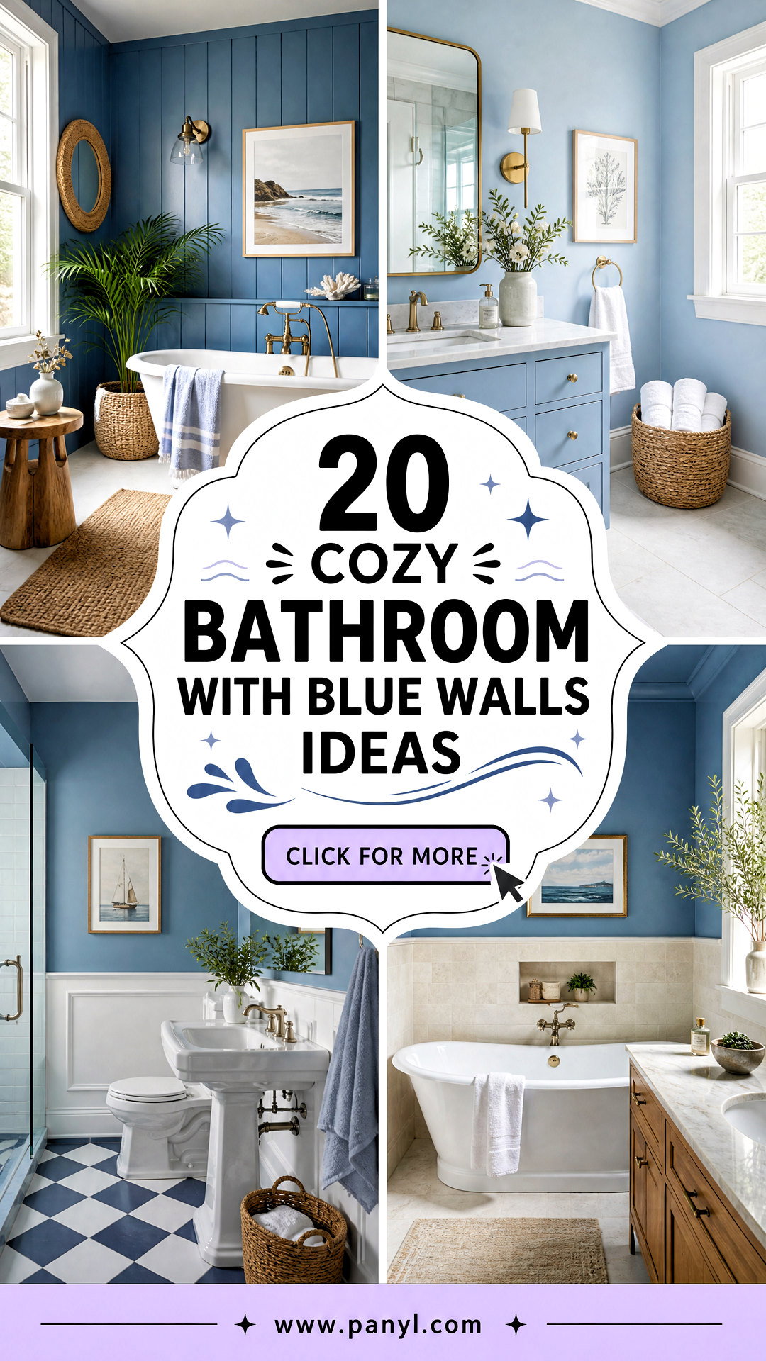 20 Cozy Bathroom With Blue Walls Ideas for a Serene Escape - 20 Cozy Bathroom With Blue Walls Ideas for a Serene Escape