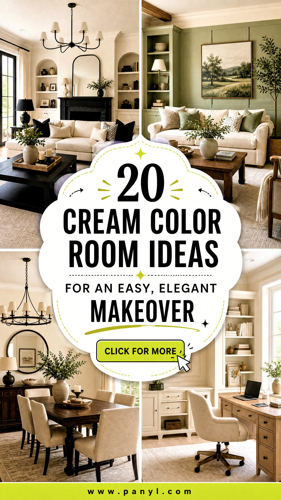 20 Cream Color Room Ideas for an Easy Elegant Makeover - 20 Cream Color Room Ideas for an Easy, Elegant Makeover