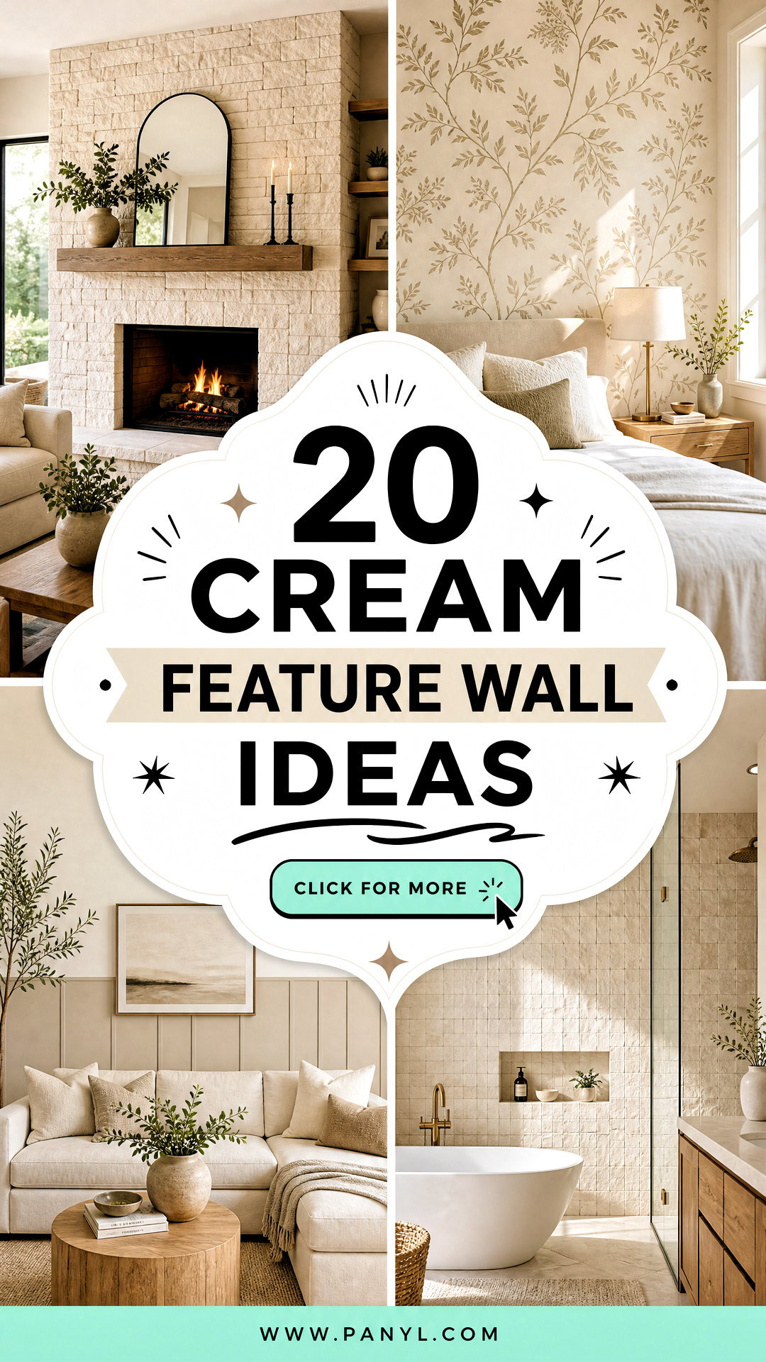 20 Cream Feature Wall Ideas for Warm Cozy Elegant Rooms - 20 Cream Feature Wall Ideas for Warm, Cozy, Elegant Rooms