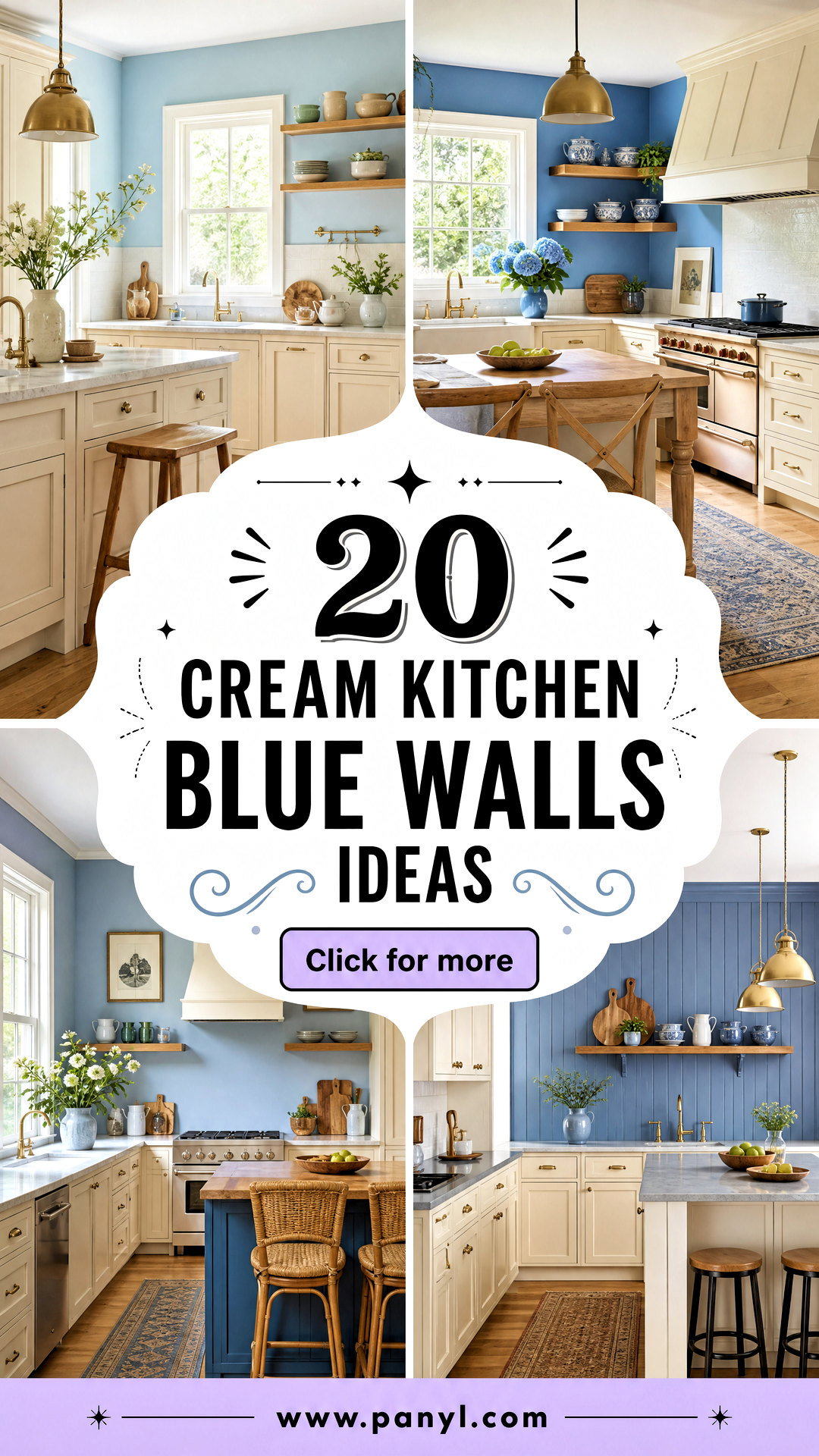20 Cream Kitchen Blue Walls Ideas for a Fresh Stylish Makeover - 20 Cream Kitchen Blue Walls Ideas for a Fresh, Stylish Makeover