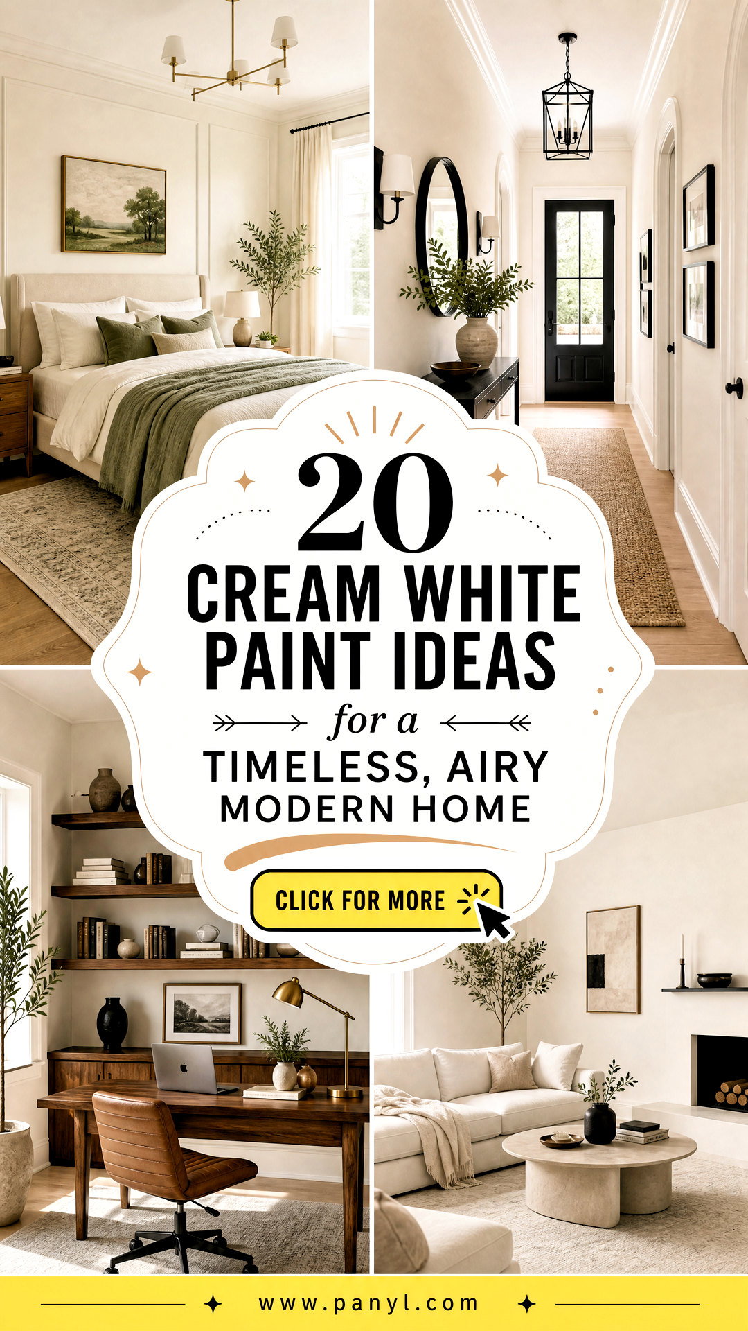 20 Cream White Paint Ideas for a Timeless Airy Modern Home - 20 Cream White Paint Ideas for a Timeless, Airy Modern Home