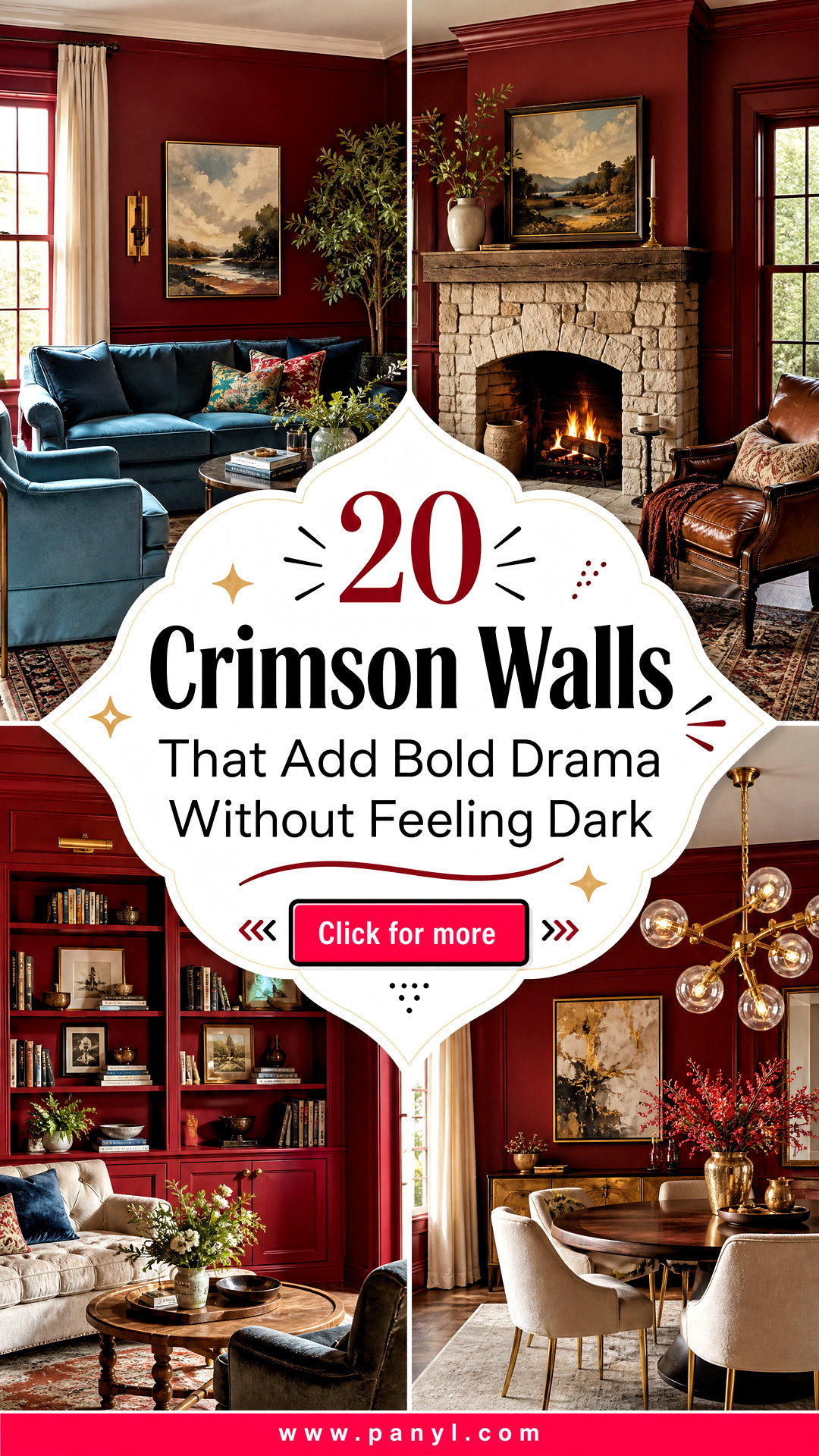 20 Crimson Walls That Add Bold Drama Without Feeling Dark - 20 Crimson Walls That Add Bold Drama Without Feeling Dark
