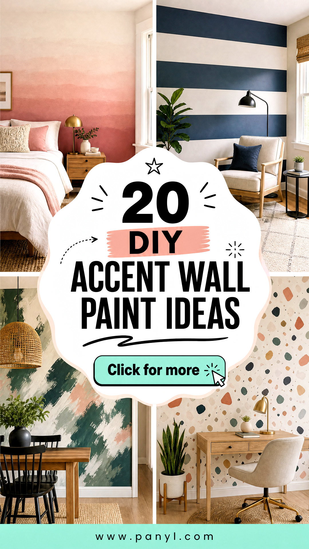 20 DIY Accent Wall Paint Ideas for a Stylish Room Refresh - 20 DIY Accent Wall Paint Ideas for a Stylish Room Refresh